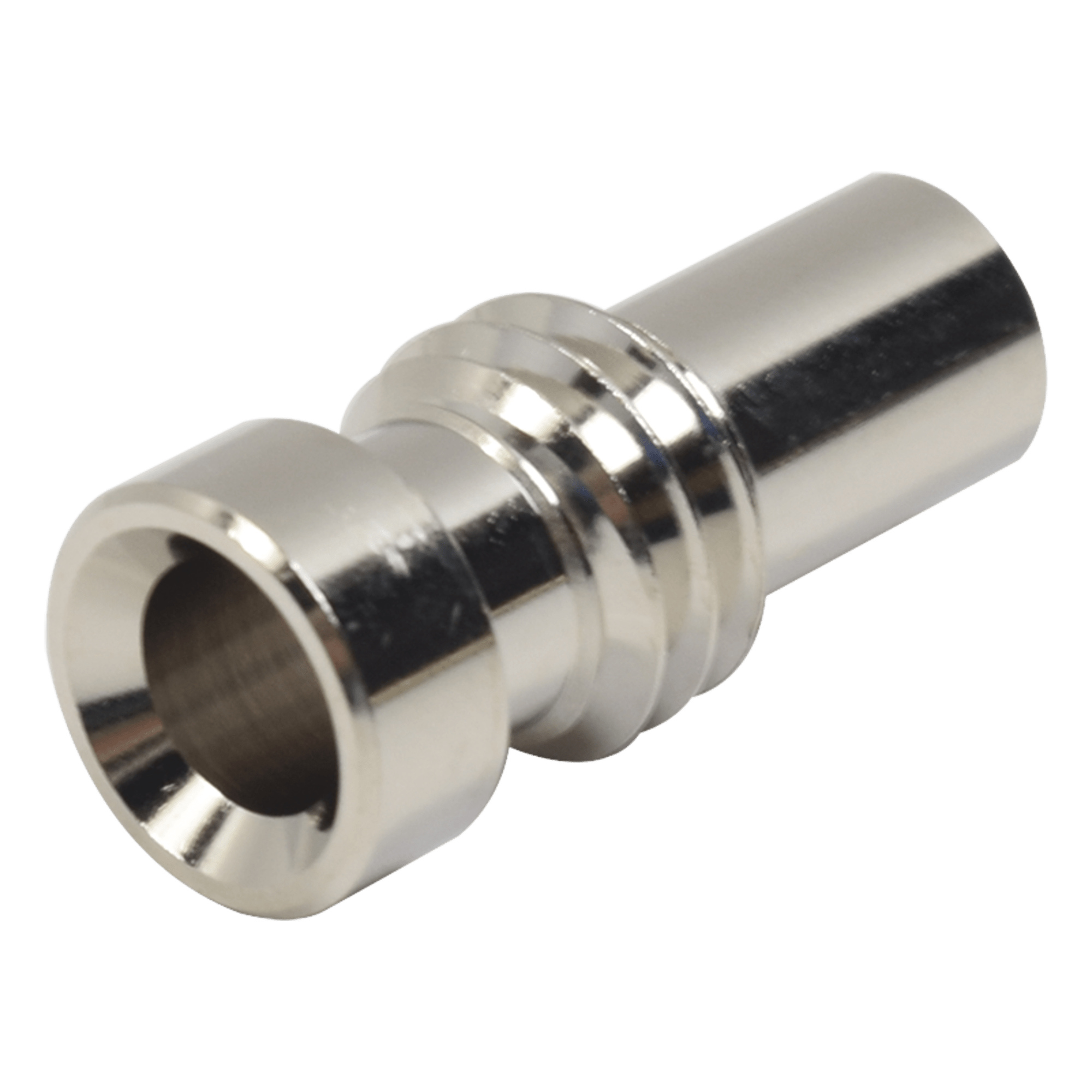 Adaptador / Reductor coaxial / Cables RG-8/X, BELDEN 9258, RG-59/U, BELDEN 8241 / Cuerpo níquel / Ensamble roscable — RF INDUSTRIES,LTD · SKU RFU-531