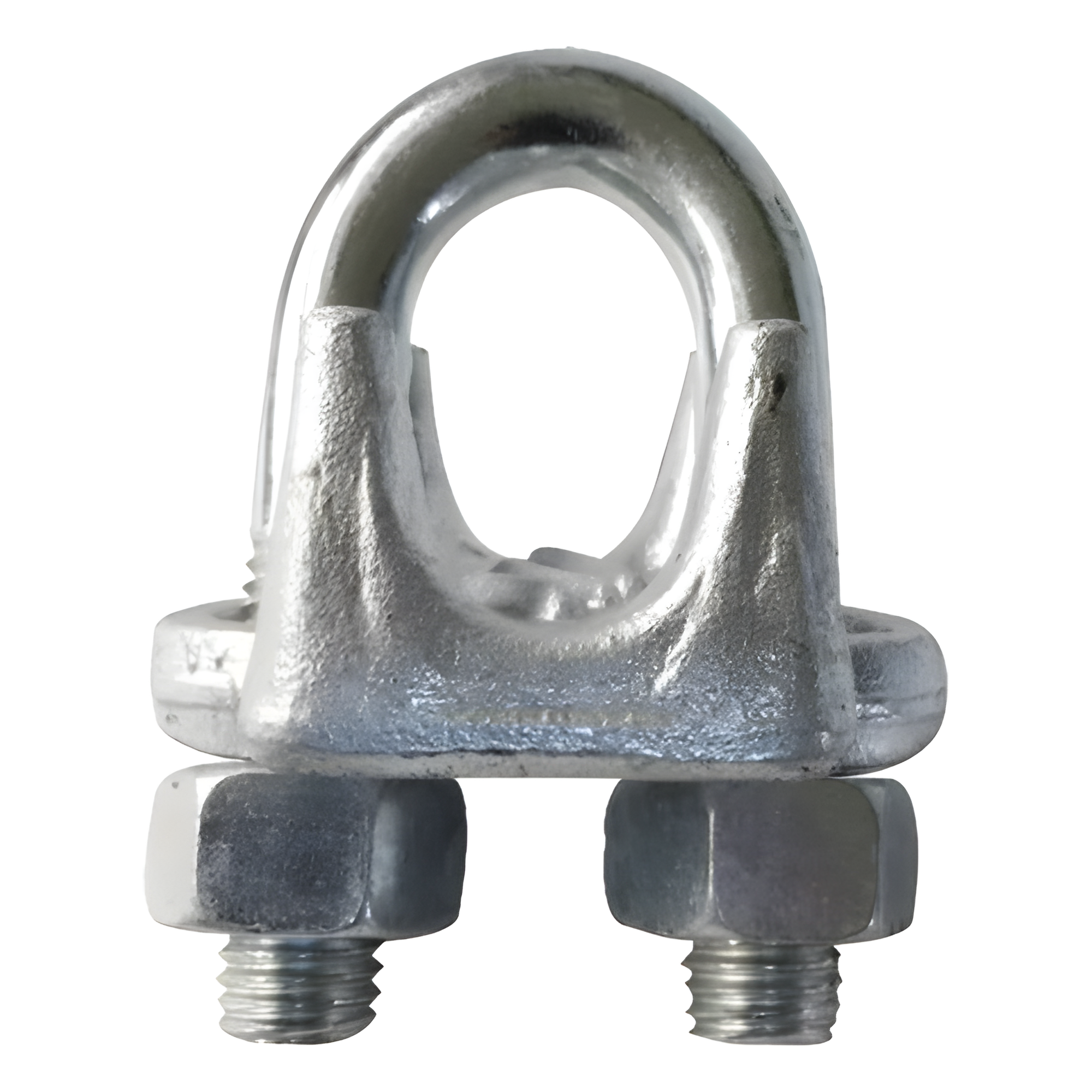 Abrazadera de Sujeción / Acero Forjado / Cable 1/4' / Rosca 5/16' / Torque 15 ft-lb / Galvanizada — SURTEK · SKU NUDO-14FS