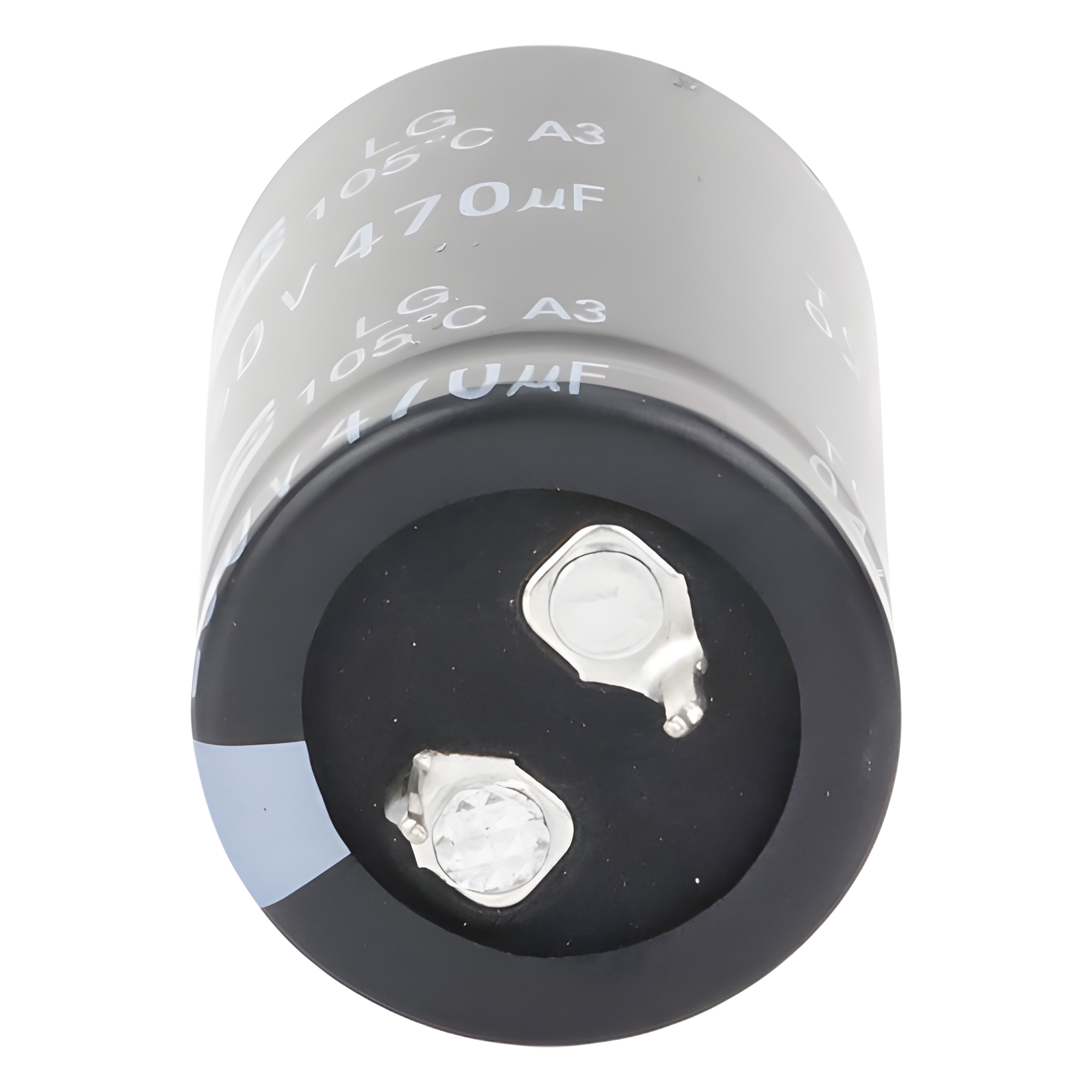 Capacitor Electrolítico de Aluminio / 470 µF / 250 VDC / 105 °C / 25 x 40 mm / Radial
