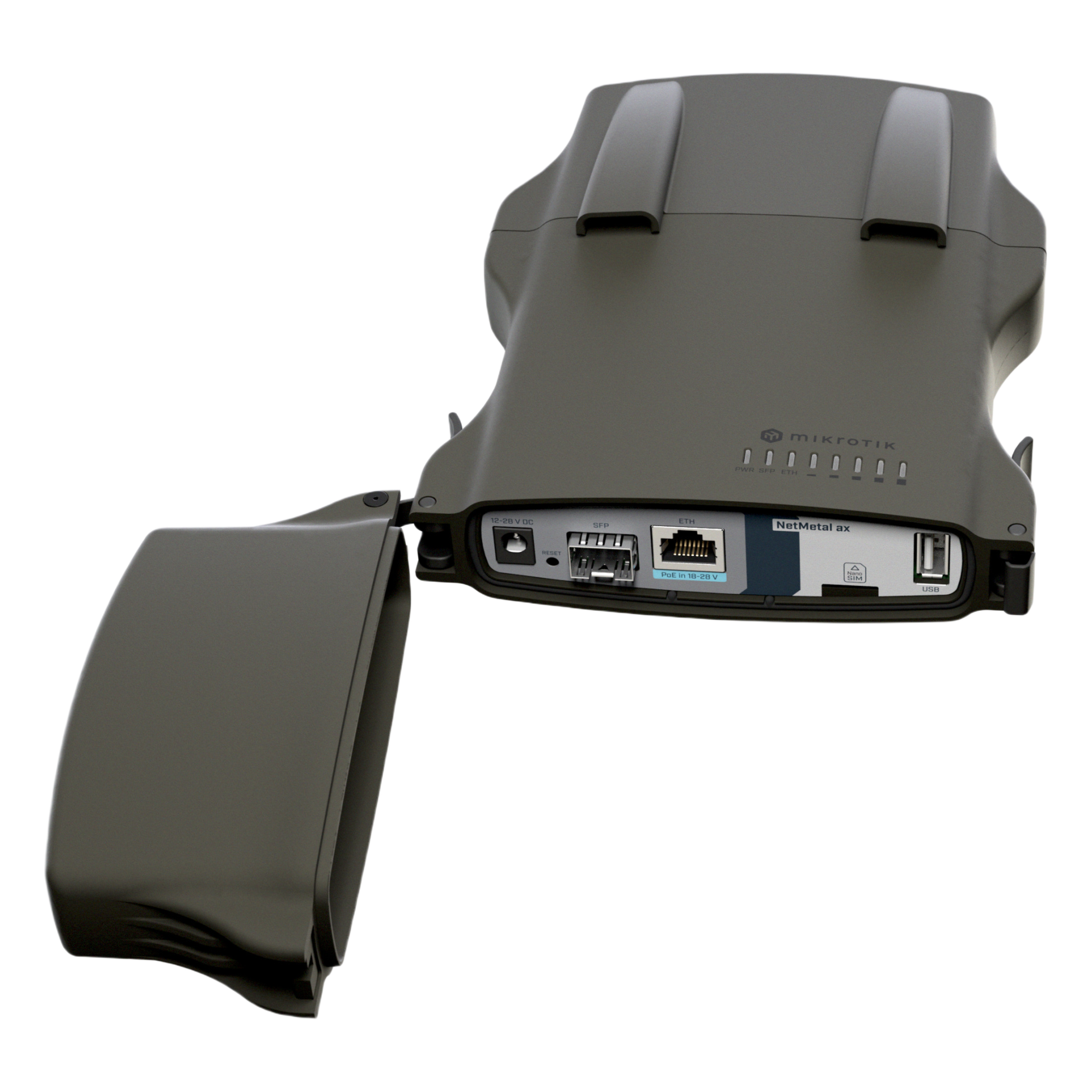 Radio Conectorizado Wi-Fi 6 / Dual Band 2x2 / Puerto SFP+ 2.5G / IP66 / Ranura miniPCIe Libre / ARM 64-bit Dual Core — MIKROTIK · SKU L23UGSR-5HAXD2HAXD-NM