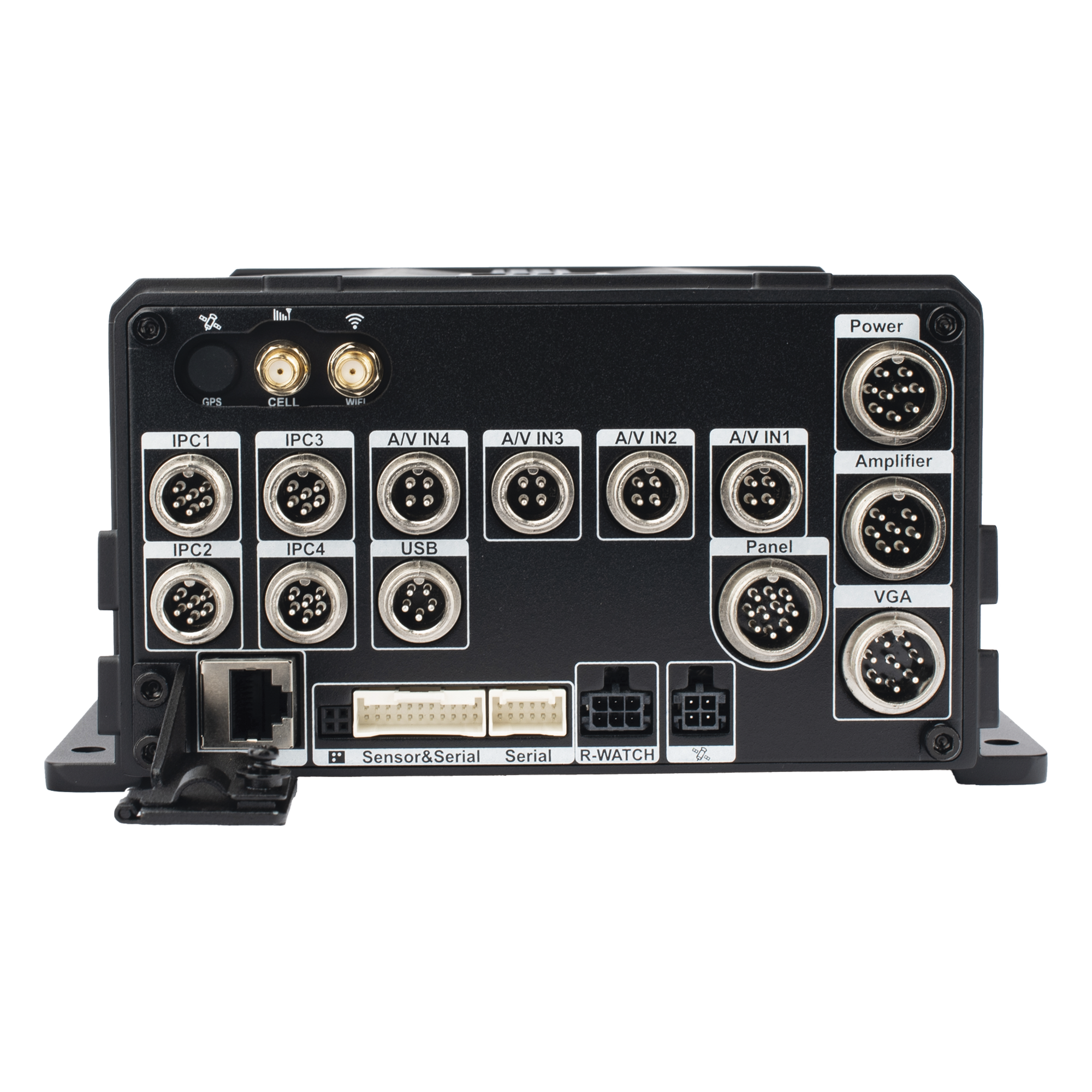 DVR Móvil / 8 Canales / 4 AHD 2 Megapixel + 4 IP / H.265 / Almacenamiento HDD y SSD M.2 / 4G / Wi-Fi / GPS / -40 a 70°C (-40 a 158°F)