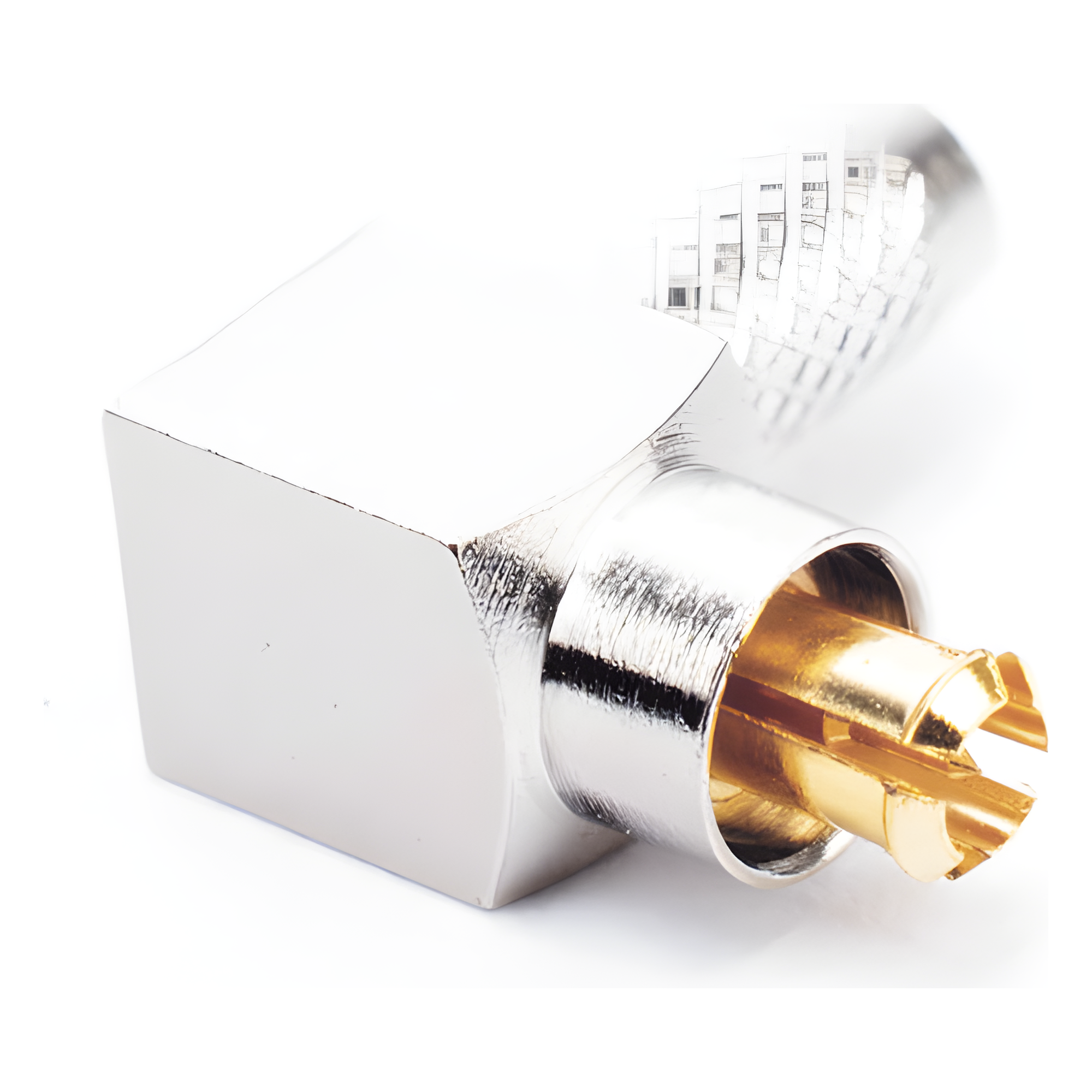 Conector RF MC Card / Macho en Ángulo Recto / Anillo Plegable / Para Cable RG-316/U