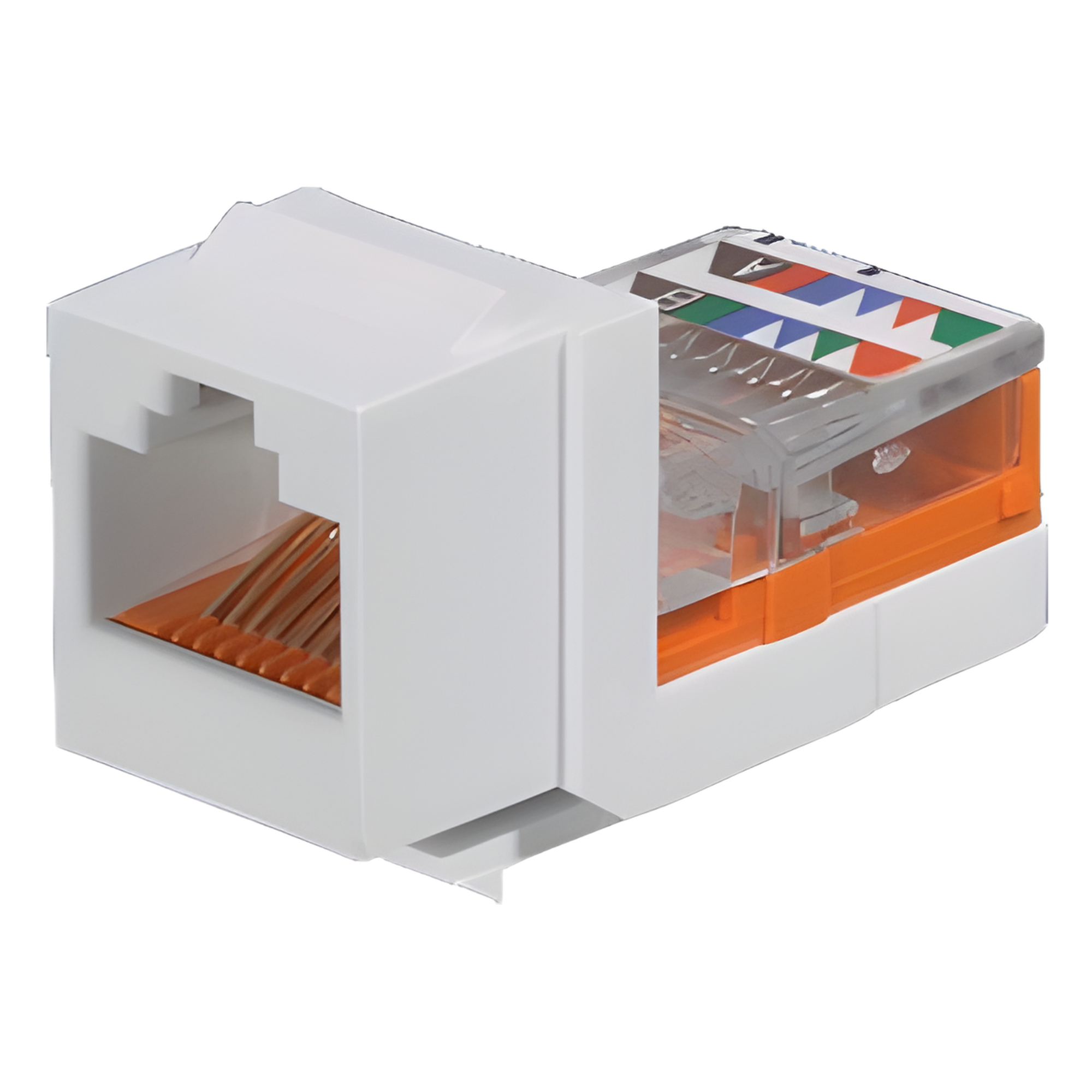 Módulo Jack Keystone / Cat 5e / Clase D / RJ45 / Leadframe / T568A/B / Sin Blindaje / Blanco — PANDUIT · SKU NK5E88MWHY