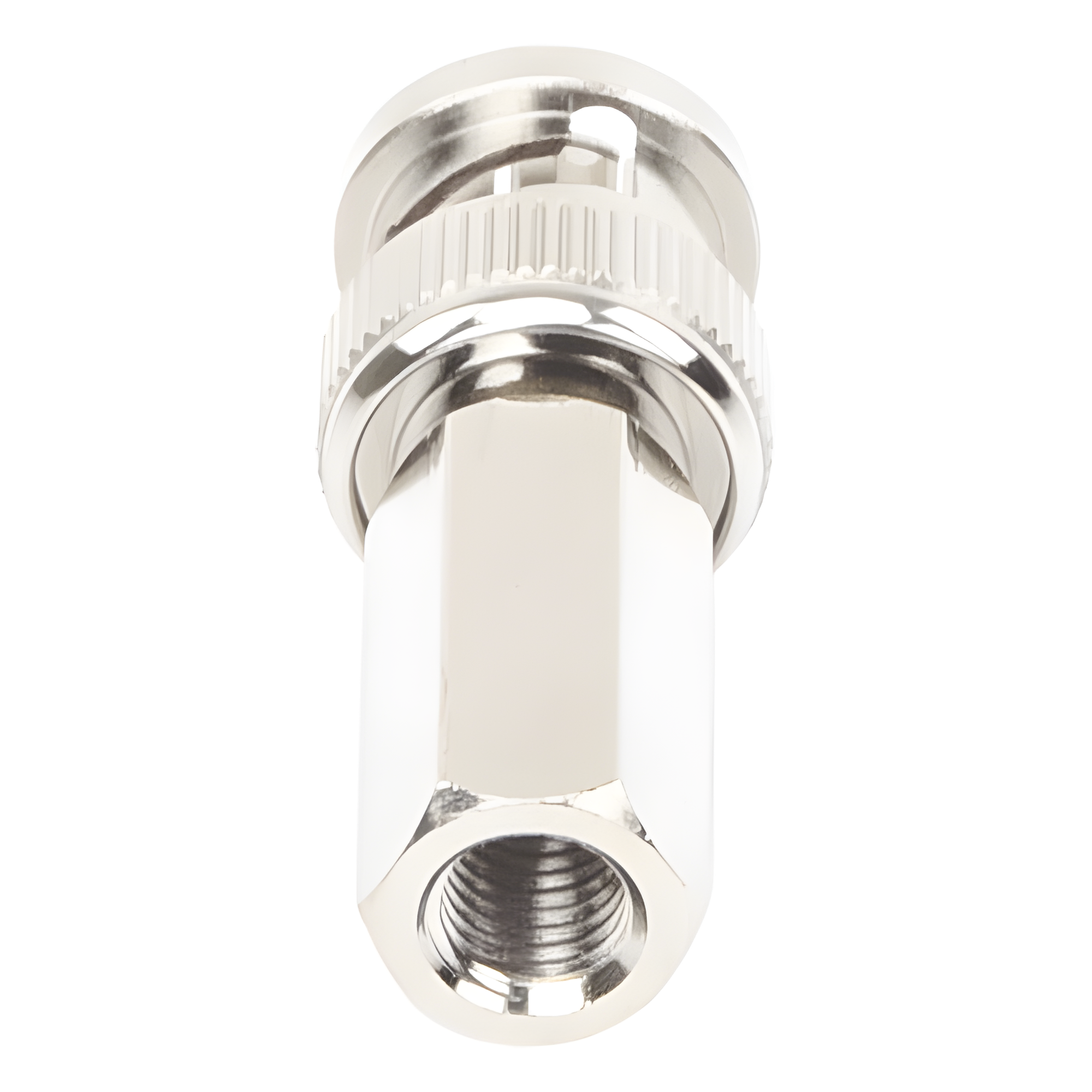 Conector BNC Macho / Ensamble Roscable / RG-59/U / 75 Ohm / 14 mm x 37.6 mm / Níquel-Oro-Delrin