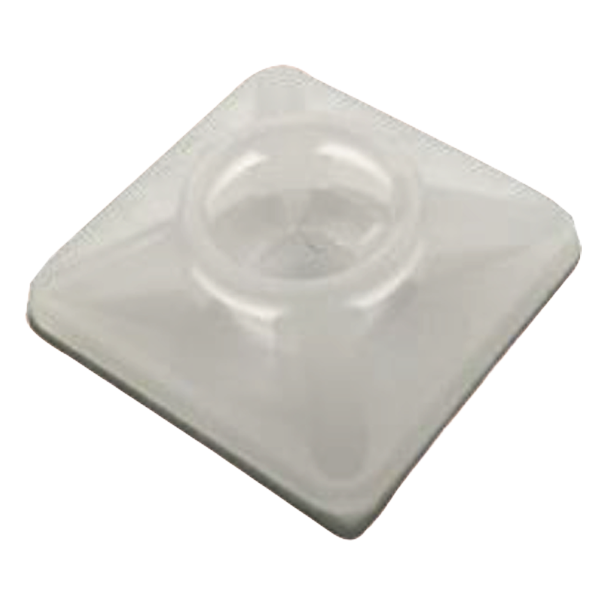 Base Autoadherible para Cinchos / 19x19 mm / Nylon Resistente / Temperatura -10°C a 50°C / Paquete 100 Piezas / Orificio Central para Tornillo — THORSMAN · SKU TH-BASE-CIN