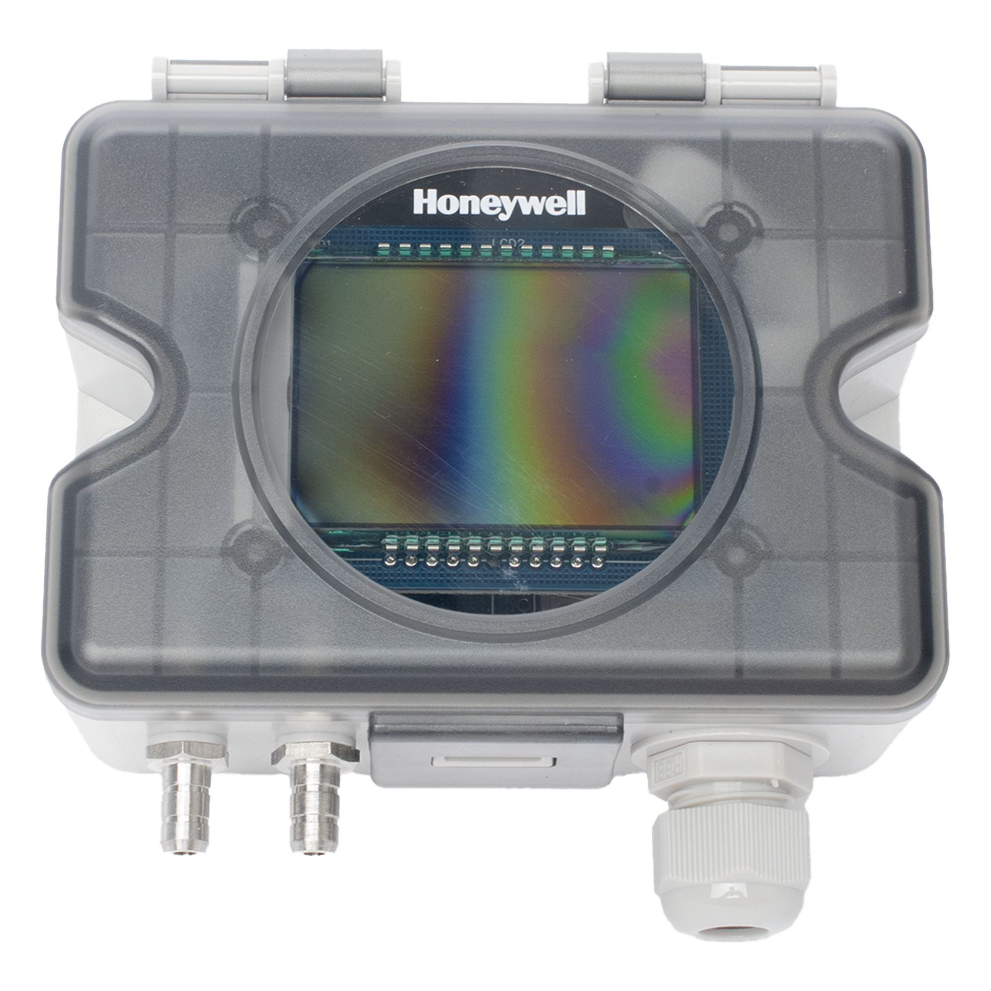 Transmisor de Presión Diferencial / ±10000 Pa / Modbus RTU / Pantalla LCD 5 Dígitos / IP65 / HVAC — HONEYWELL BMS · SKU HSDP-A10000ML