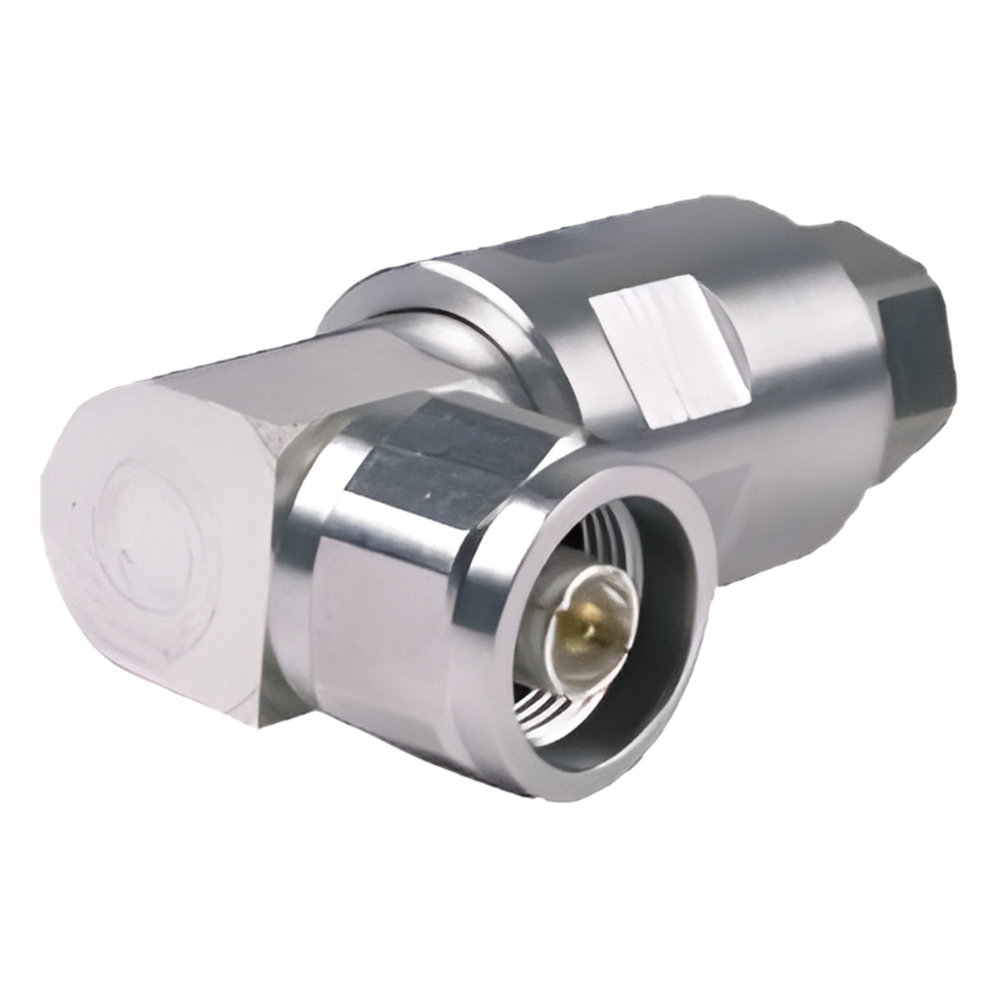 Conector RF N Macho / Ángulo Recto / IP68 / 50 Ω / 0–10200 MHz / Cable 1/2" (12.7 mm) / 500 Ciclos — ANDREW / COMMSCOPE · SKU F4-NRHC