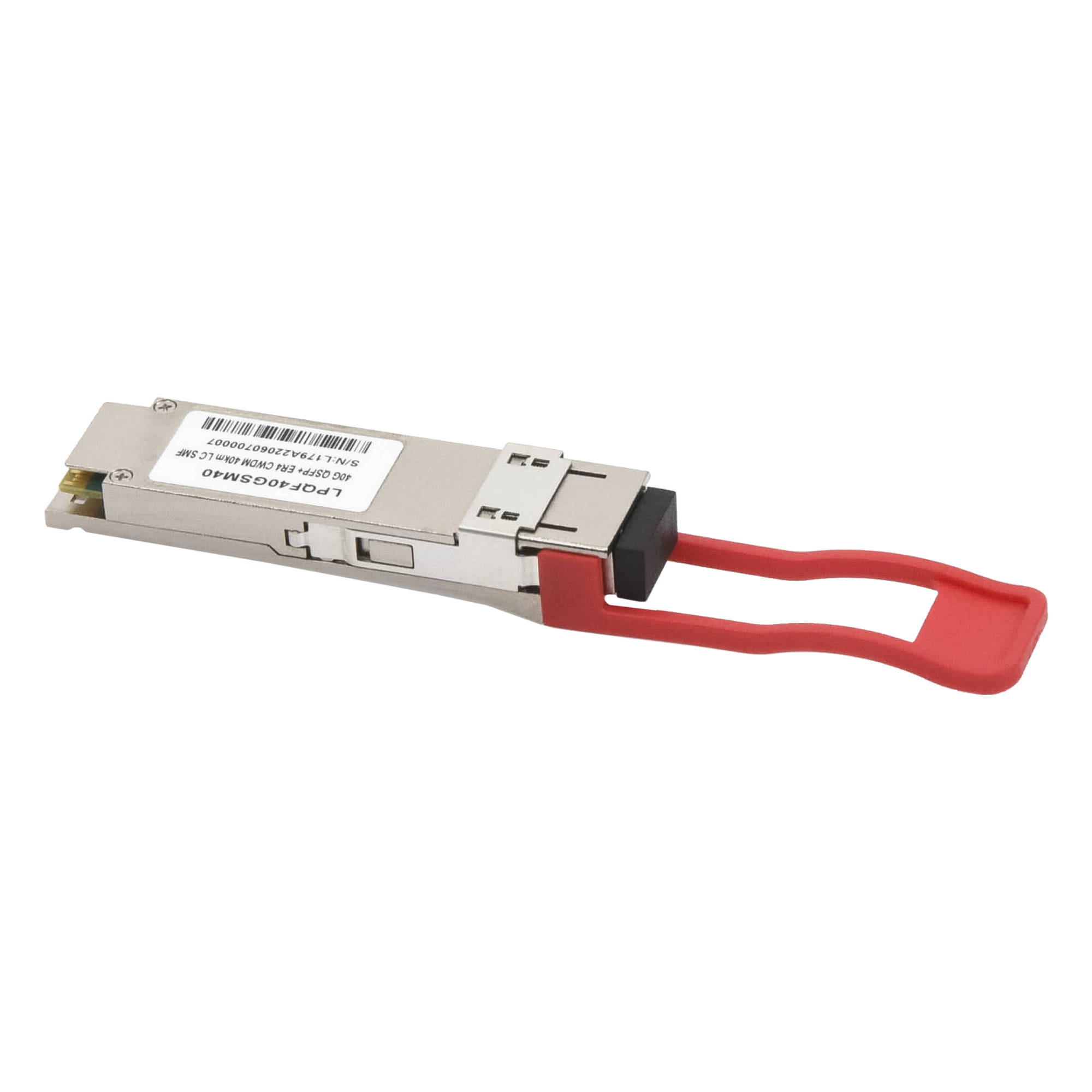 Transceptor Óptico QSFP+ / 40 Gbps / Monomodo 1310 nm / Alcance 40 km / LC/UPC Dúplex / DDM