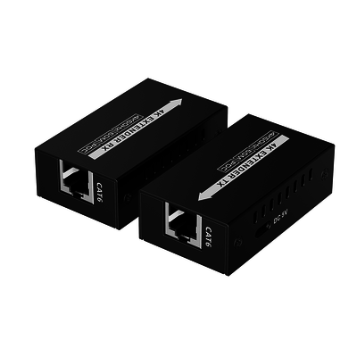  Kit extensor HDMI de tamaño mini | 4K60Hz a  60 metros | Solo requiere alimentación TX |  Sobre CAT6/CAT6A/CAT7 | 