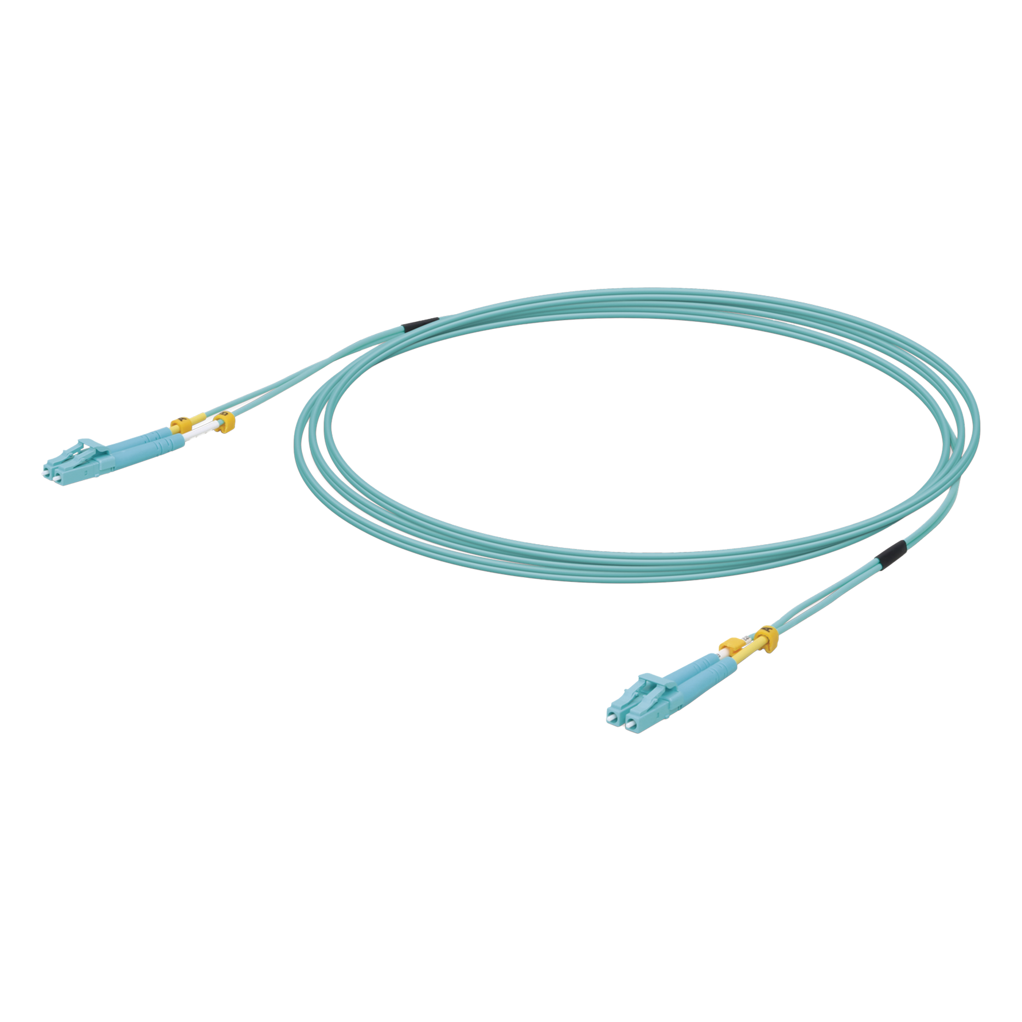 Jumper de Fibra Óptica Multimodo / LC-LC Duplex / 10 Gbps / 50/125 OM3 / 3 Metros (9.84 Pies) / Color Aqua — UBIQUITI · SKU UACC-OFC-MM-3M