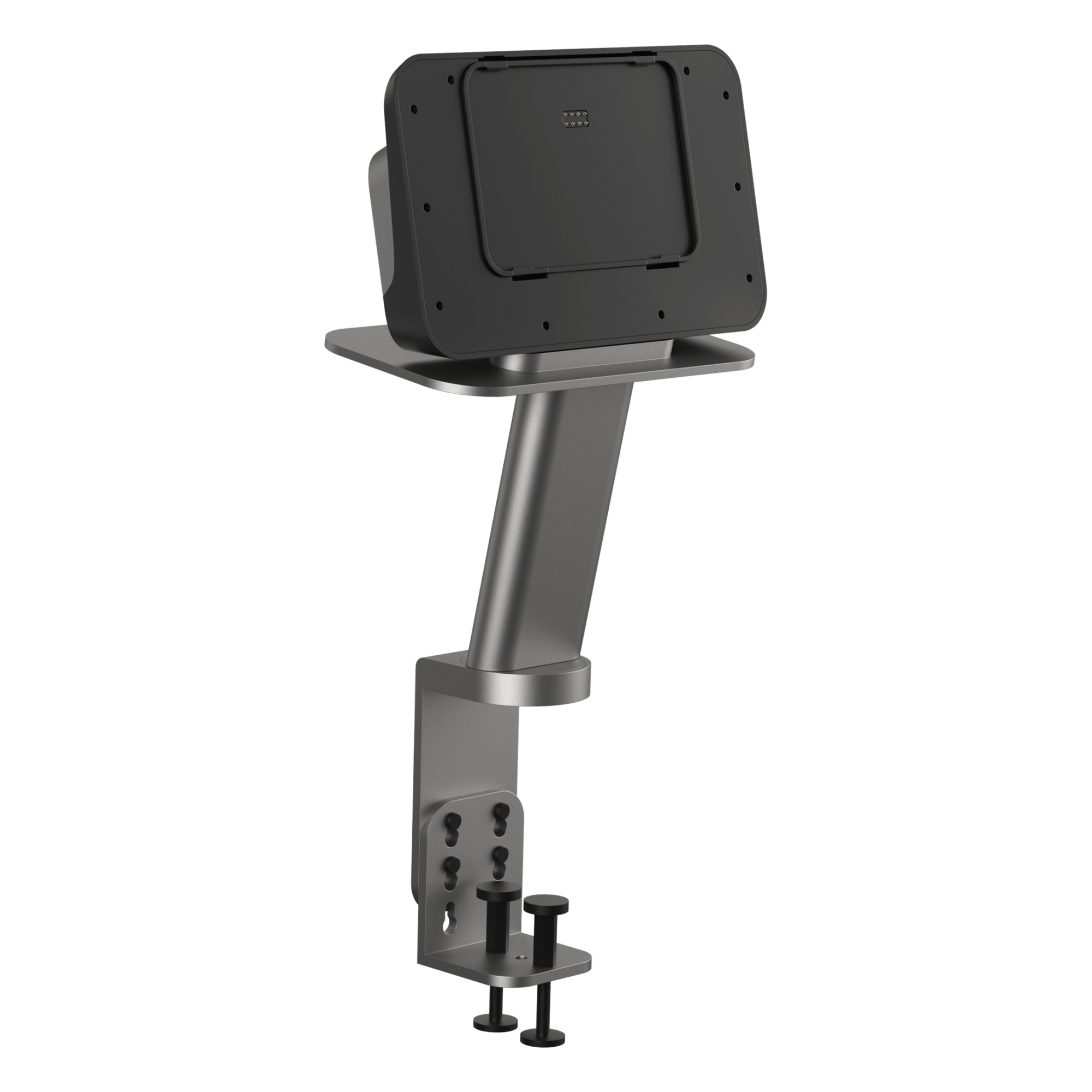 Soporte Fijo para Mesa / Tablet / Quick Lock / Giro 180° / Cerradura Doble Seguridad / Banco de Energía / Mesas hasta 100 mm (3.9 in) — SUNMI · SKU CPAD-TABLE-STAND