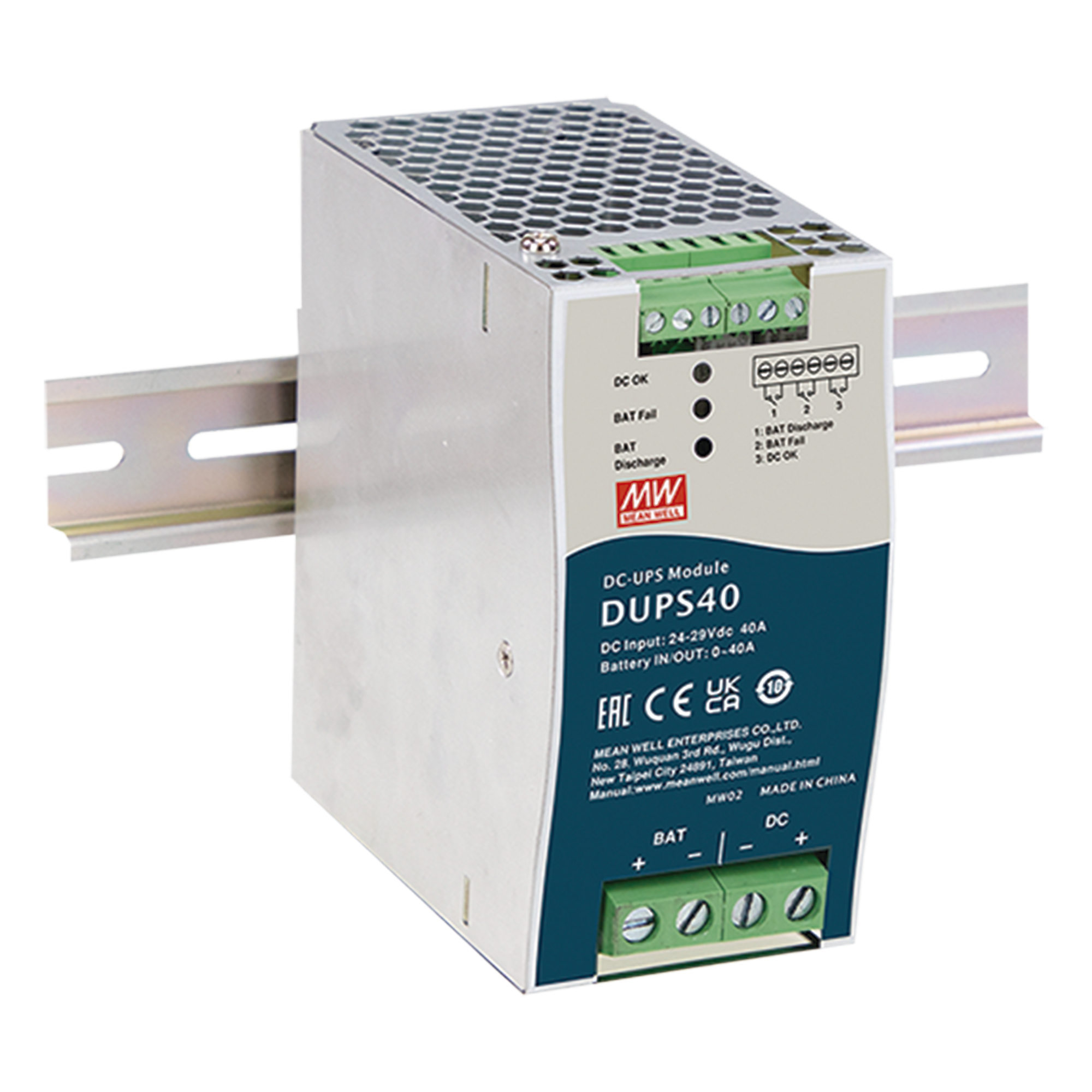 UPS PARA CD / 24VCD 40A / RIEL DIN / PARA BATERÍAS DE 4 A 135 AH