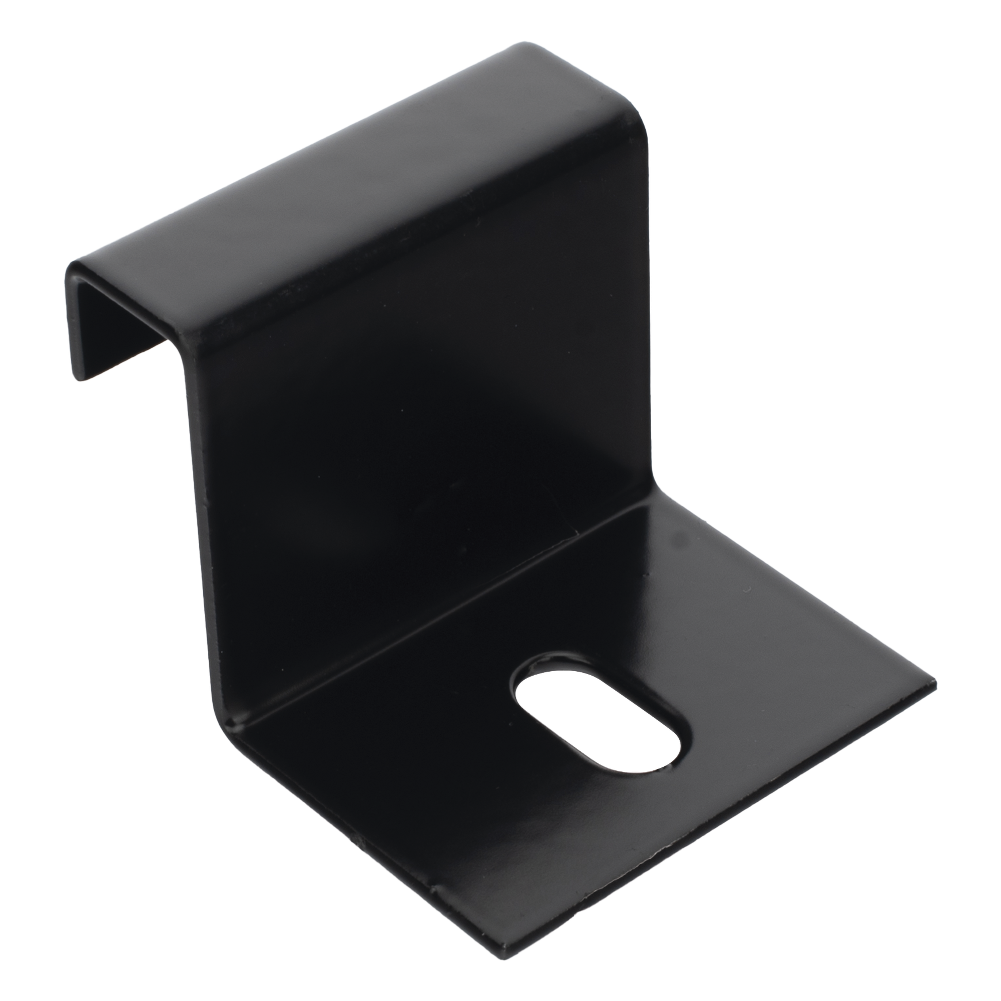 Grapa de Fijación para Escalera Tubular / 1.5" de Peralte / 12" de Ancho / Acero al Carbón / Pintura Epóxica Negra — CHAROFIL · SKU CH-GFTB-EP
