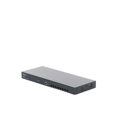 Switch Fibra Óptica L2+ Omada / 8 Puertos SFP+ 10G /  2 Puertos Consola (RJ45 y micro-USB) / Administración Centralizada Omada o Stand-Alone / Multicast IGMP / Calidad de Servicio / Montaje en Rack / Silencioso (sin ventiladores)
