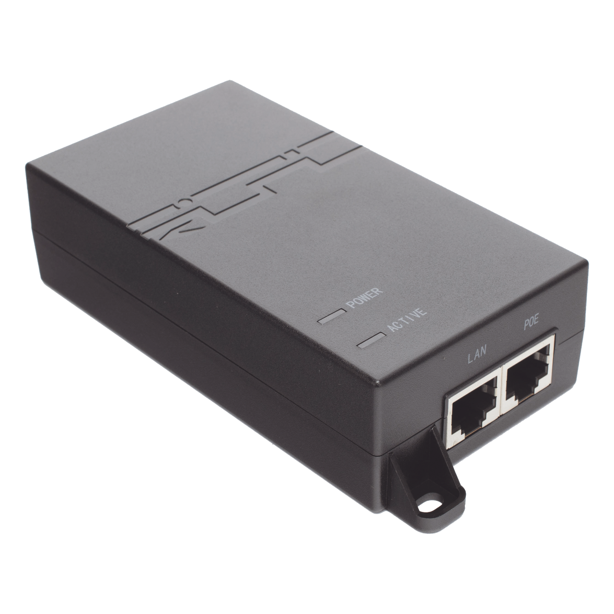 Inyector PoE / 802.3at 30 W / Gigabit / 2 Puertos LAN / Entrada 100-240 V CA / IEC C5