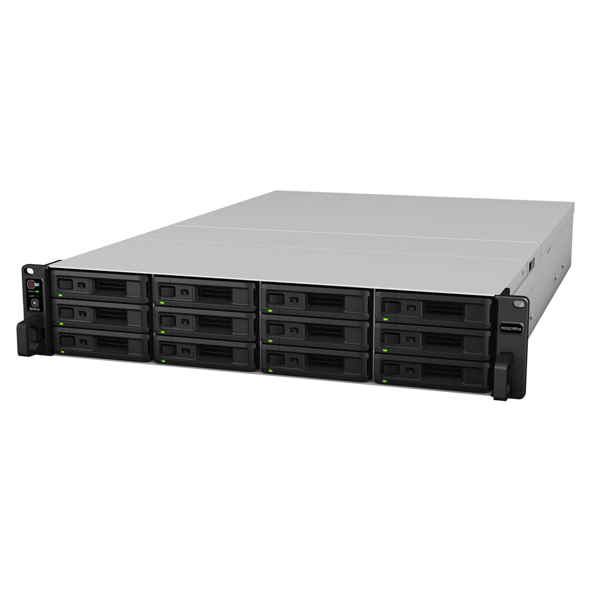 Servidor de Almacenamiento Synology RackStation RS3621RPxs | 12 Bahías | Procesador Intel Xeon D-1531 de 6 Núcleos | 8 GB DDR4 ECC | Expandible a 36 Bahías | Energía Redundante | Compatible con Virtualización y RAID.