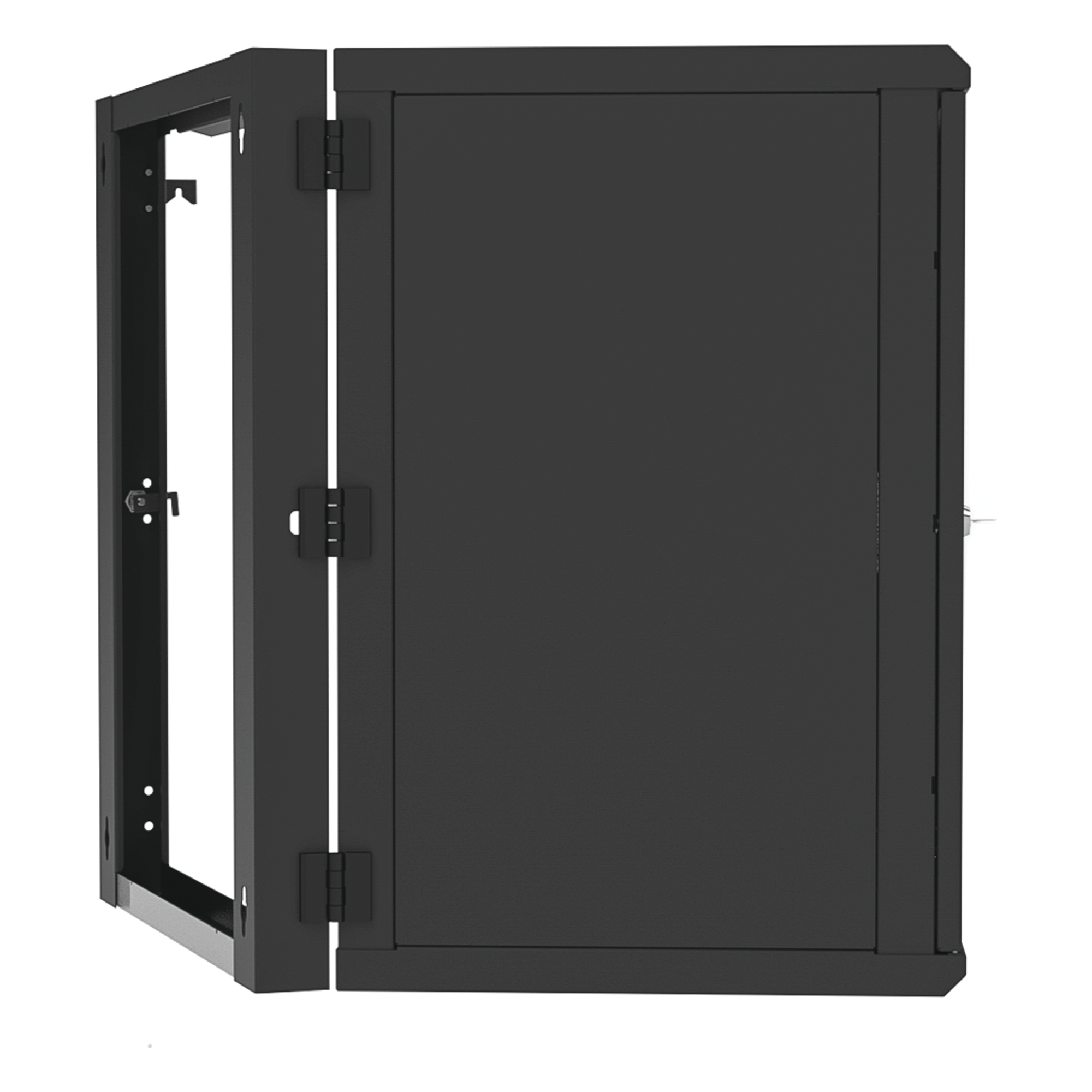 Gabinete de Pared Abatible / Rack 19" 16U / Cristal Templado / Carga 70 kg / Ventilación Opcional