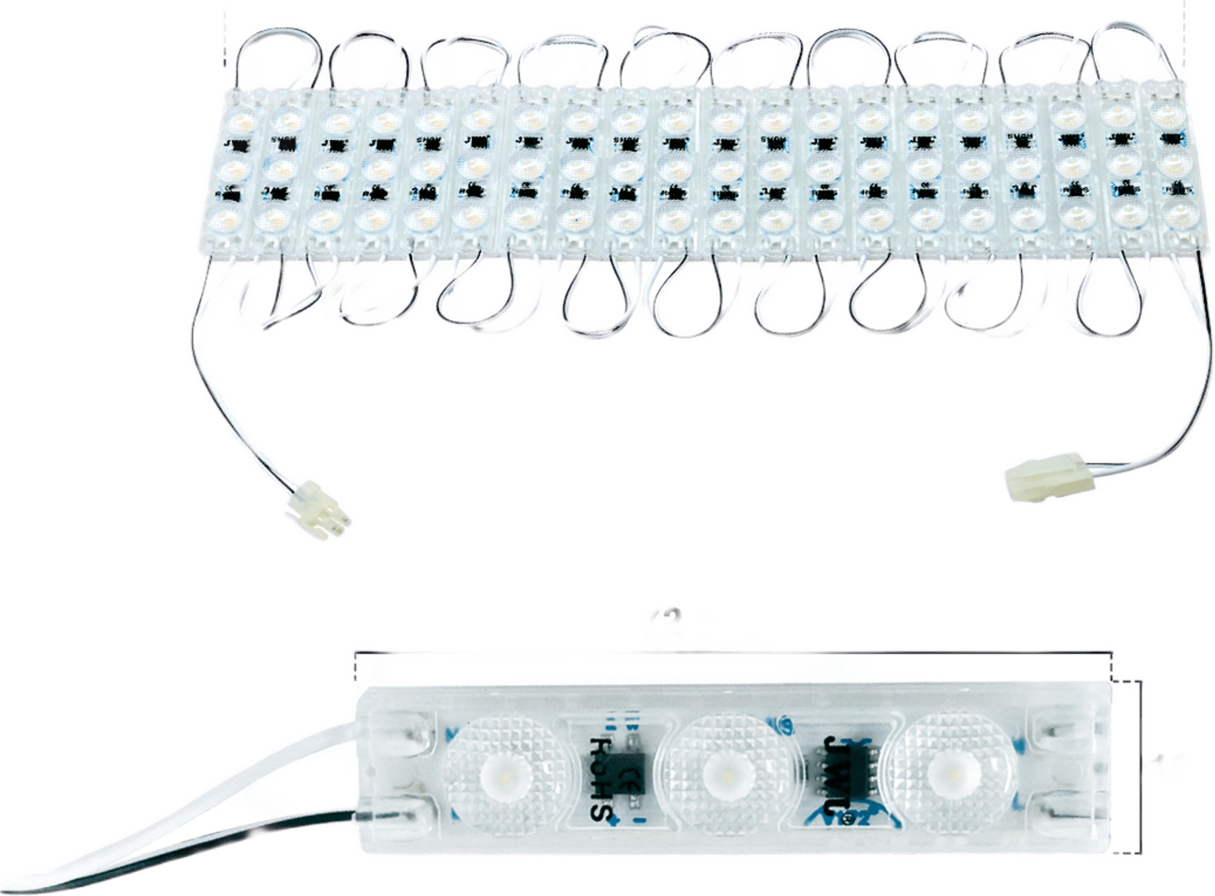 Módulo LED Resistente a Intemperie / 4500 Lúmenes / 110V / Luz Cálida 2 700 K / Hasta 20 Módulos en Serie / No Requiere Transformador.