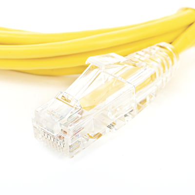 Cable de Parcheo Slim UTP Cat6 - 1 Metro (3.28 Pies), Amarillo, Diámetro Reducido (28 AWG)