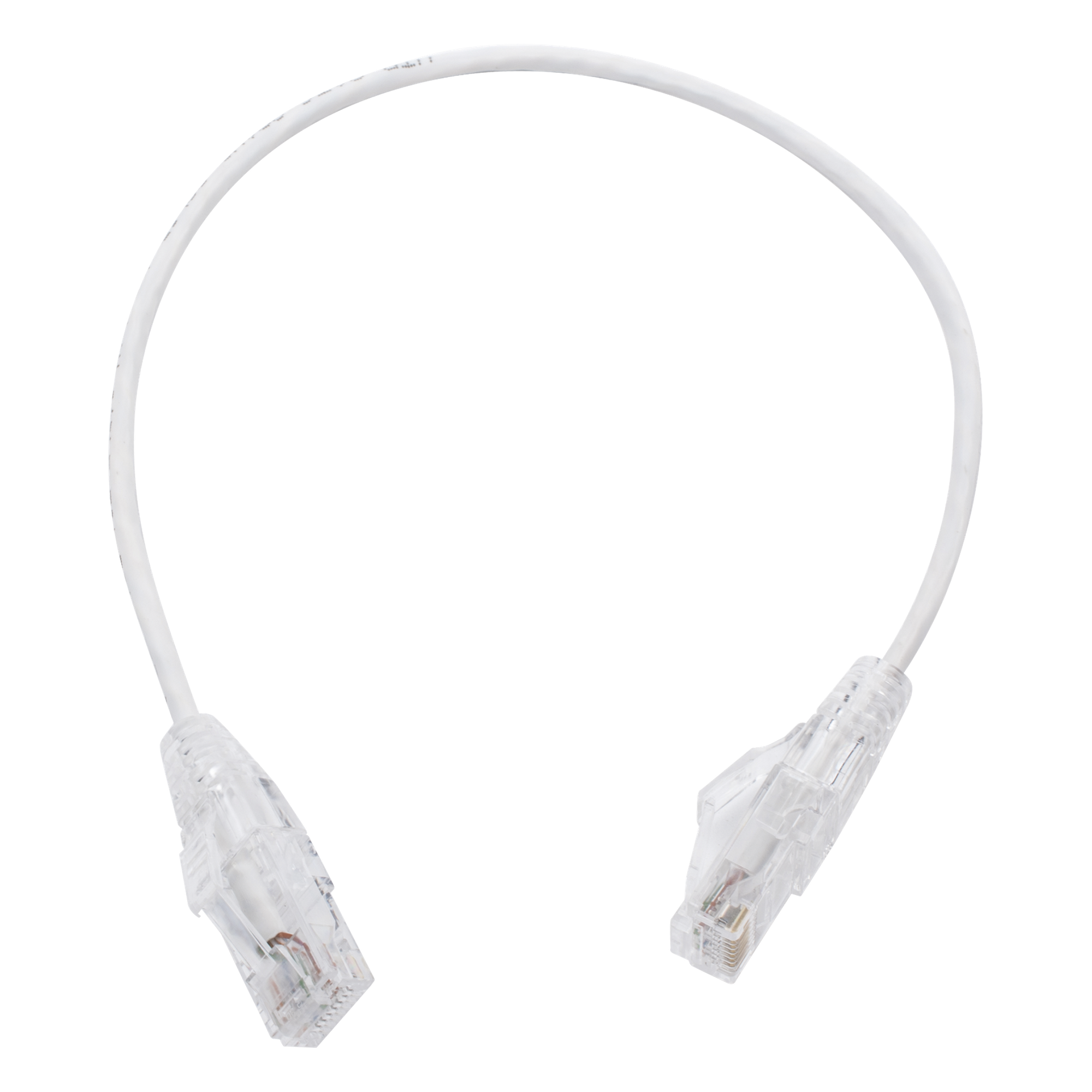 Cable de Parcheo Slim UTP / Cat6 / 28 AWG / 30 cm (0.98 ft) / Blanco / RJ45 — LINKEDPRO BY EPCOM · SKU LP-UT6-030-WH28