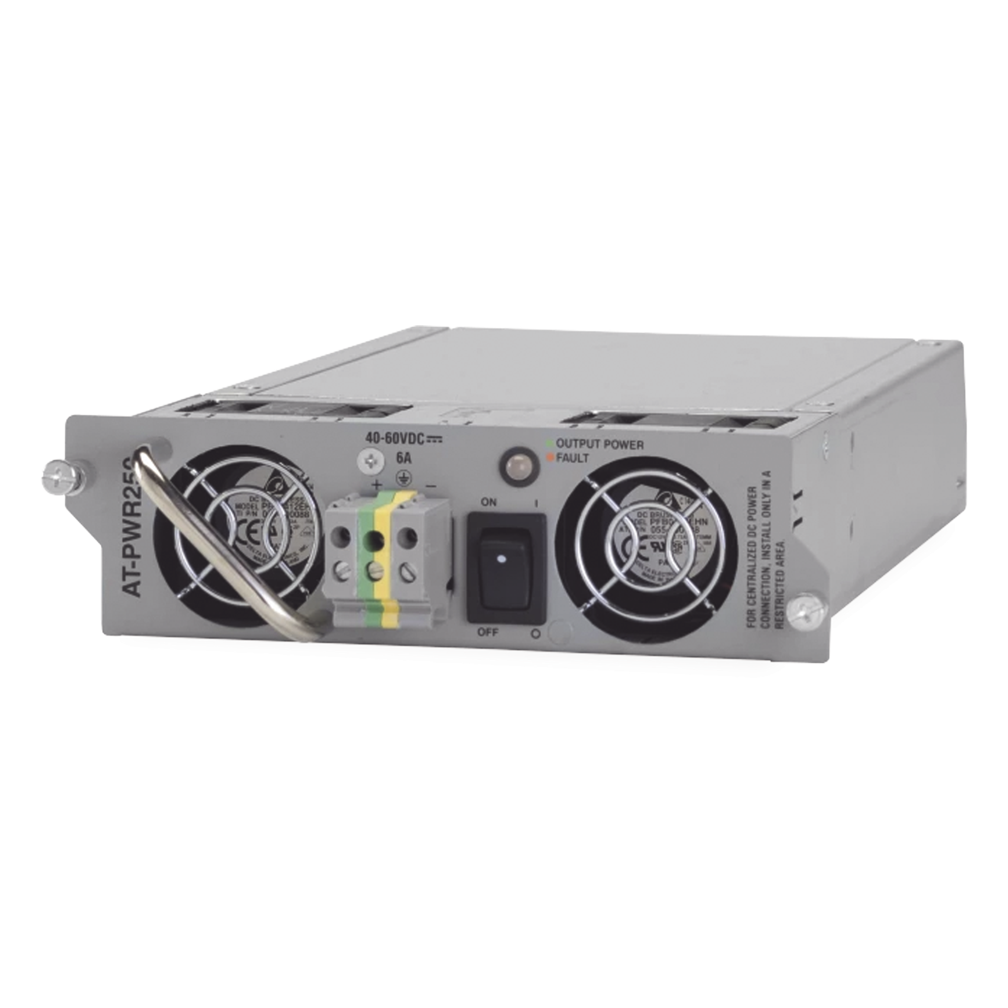 Fuente de Alimentación Hot Swap / 250W DC / Eficiencia 94% / Flujo de Aire Inverso / Protección Integral — ALLIED TELESIS · SKU AT-PWR250R-80