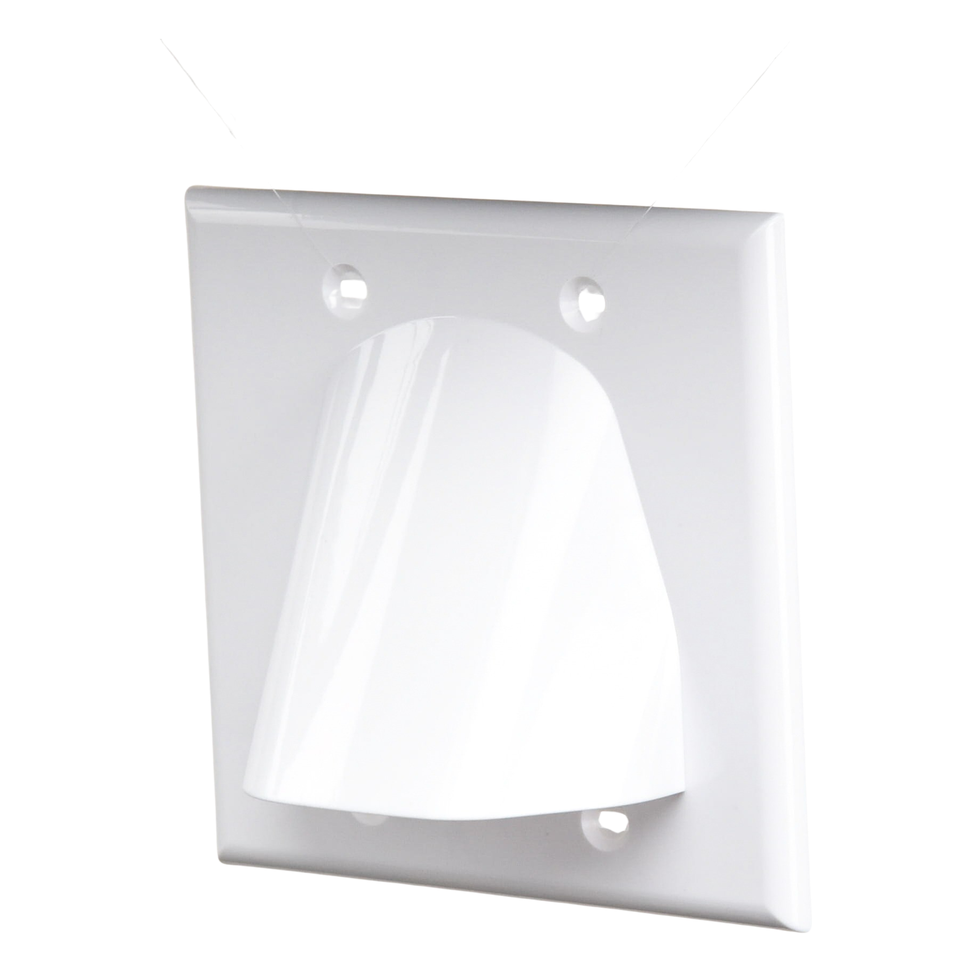 Placa de Pared Pasa Muro / 112.7 x 110.7 mm / ABS Resistente a Intemperie / UL 94V-0 / 25mm Máx. Diámetro