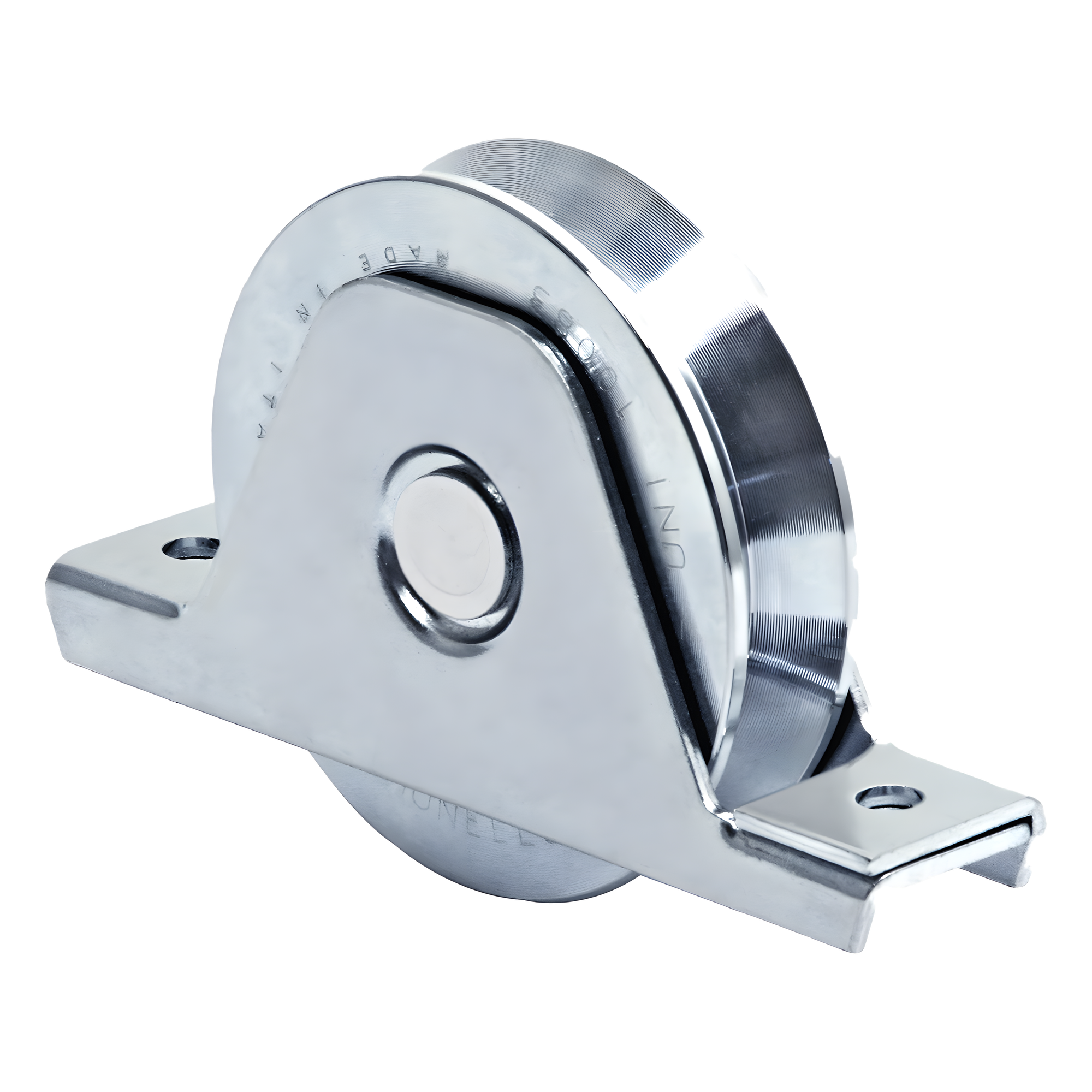 Rueda para Puerta Corrediza / 12 cm / Acero Galvanizado / Carga 400 kg / Canal Tipo V — COMUNELLO · SKU 1151-4550-001