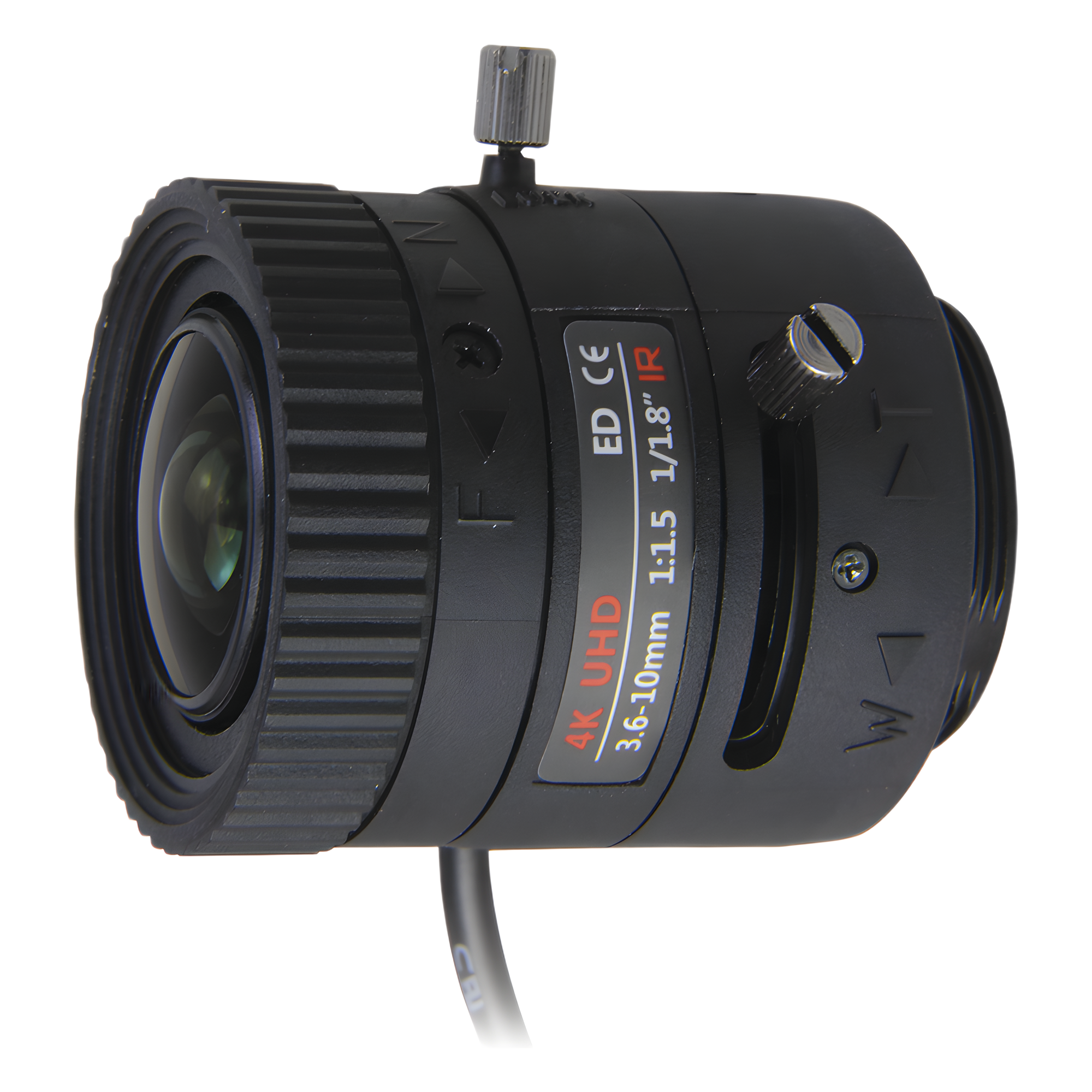 Lente Varifocal 3.6-10 mm / Resolución 4K / Iris Automático / Día/Noche / Formato 1/1.8.