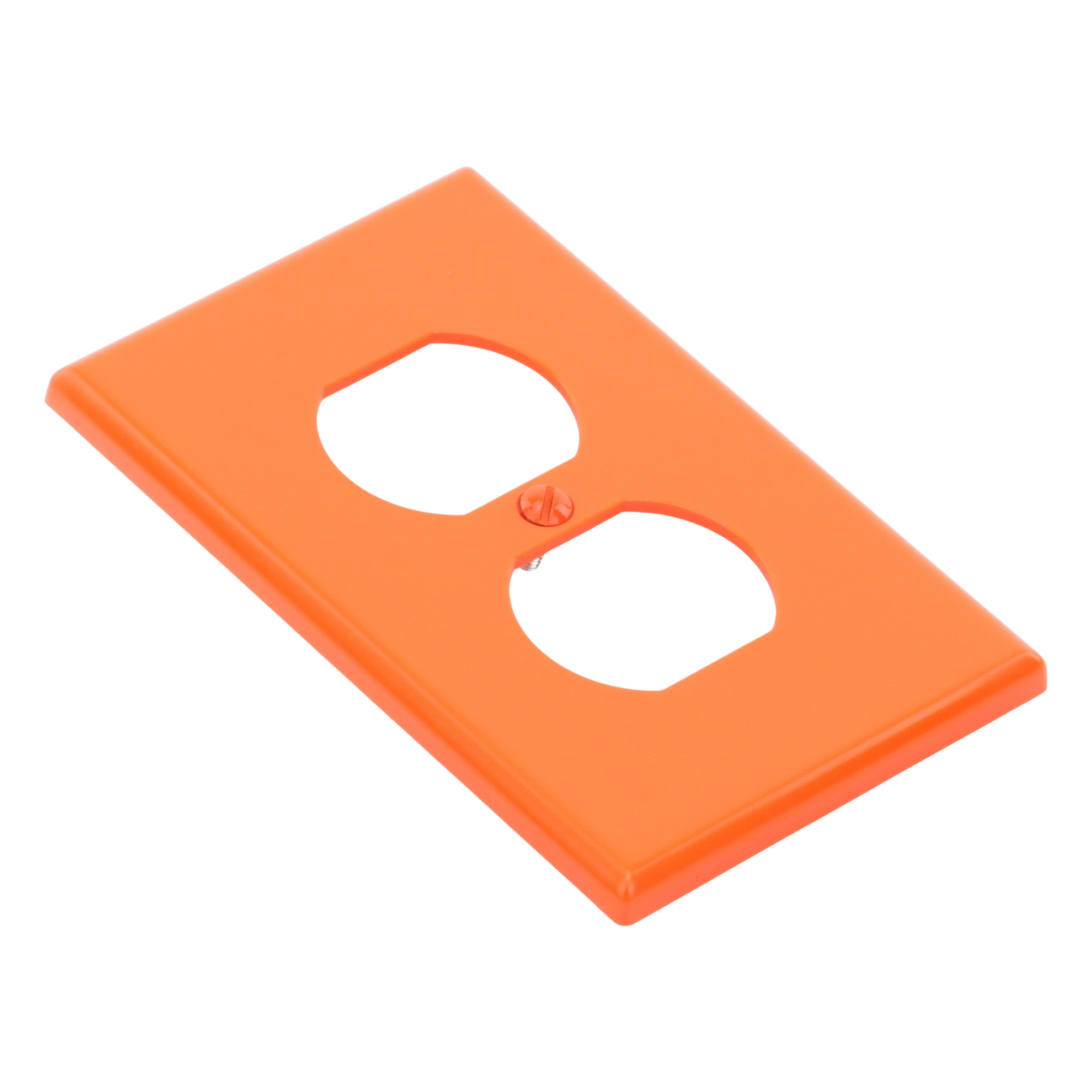 Tapa para Contacto Dúplex Color naranja.