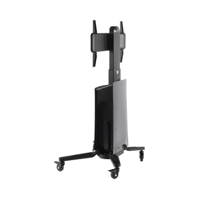 Soporte de Piso Móvil Motorizado / Pantallas 55-80 pulgadas / Carga 45.5 kg / Altura Ajustable 1.20-1.50 m (3.94-4.92 ft) / VESA 200x200 a 600x400 mm / Control Táctil