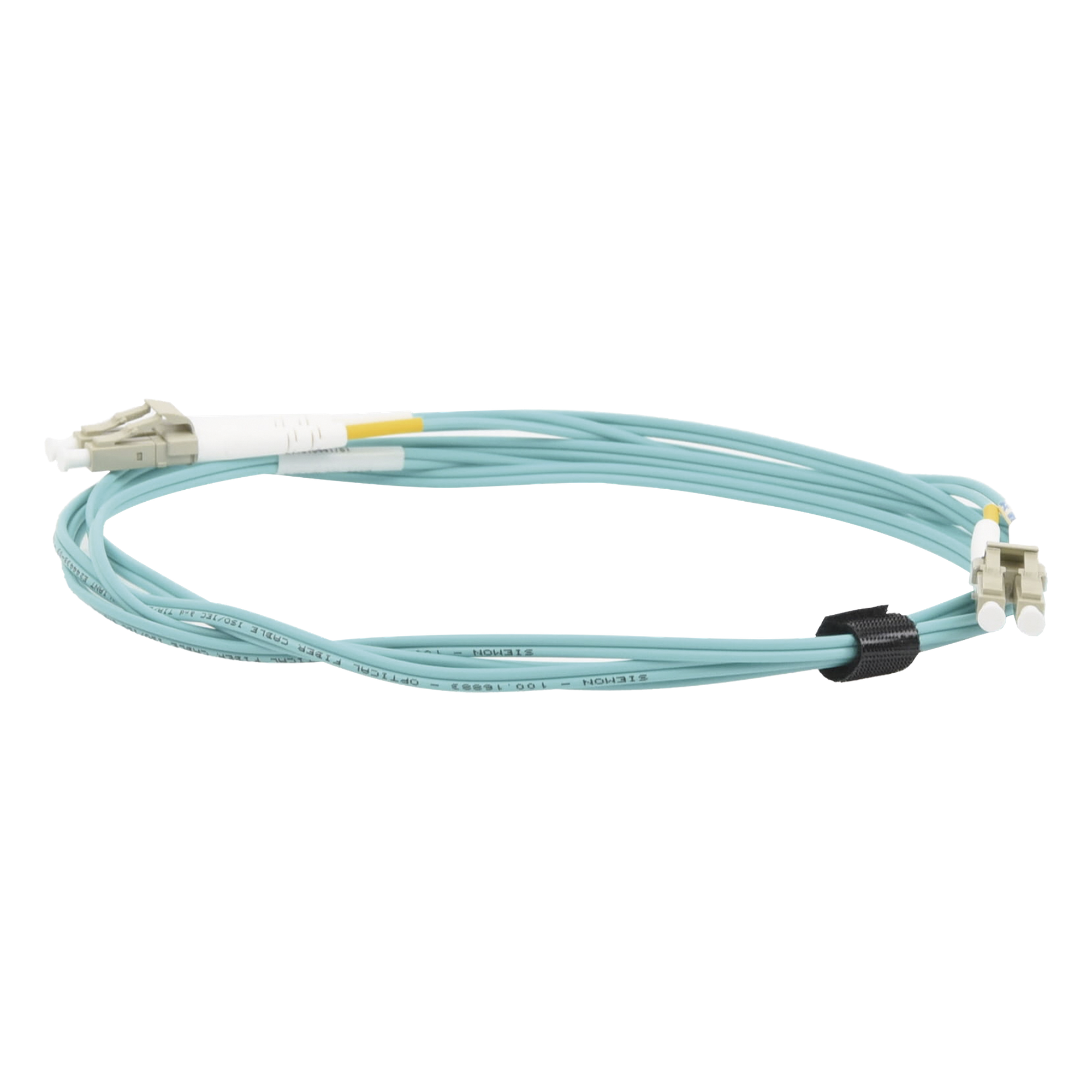Jumper de Fibra Óptica / Multimodo 50/125 OM3 / LC-LC Duplex / OFNR / Aqua / 2 m (6.56 ft) — SIEMON · SKU FJ2-LCLC5L-02AQ