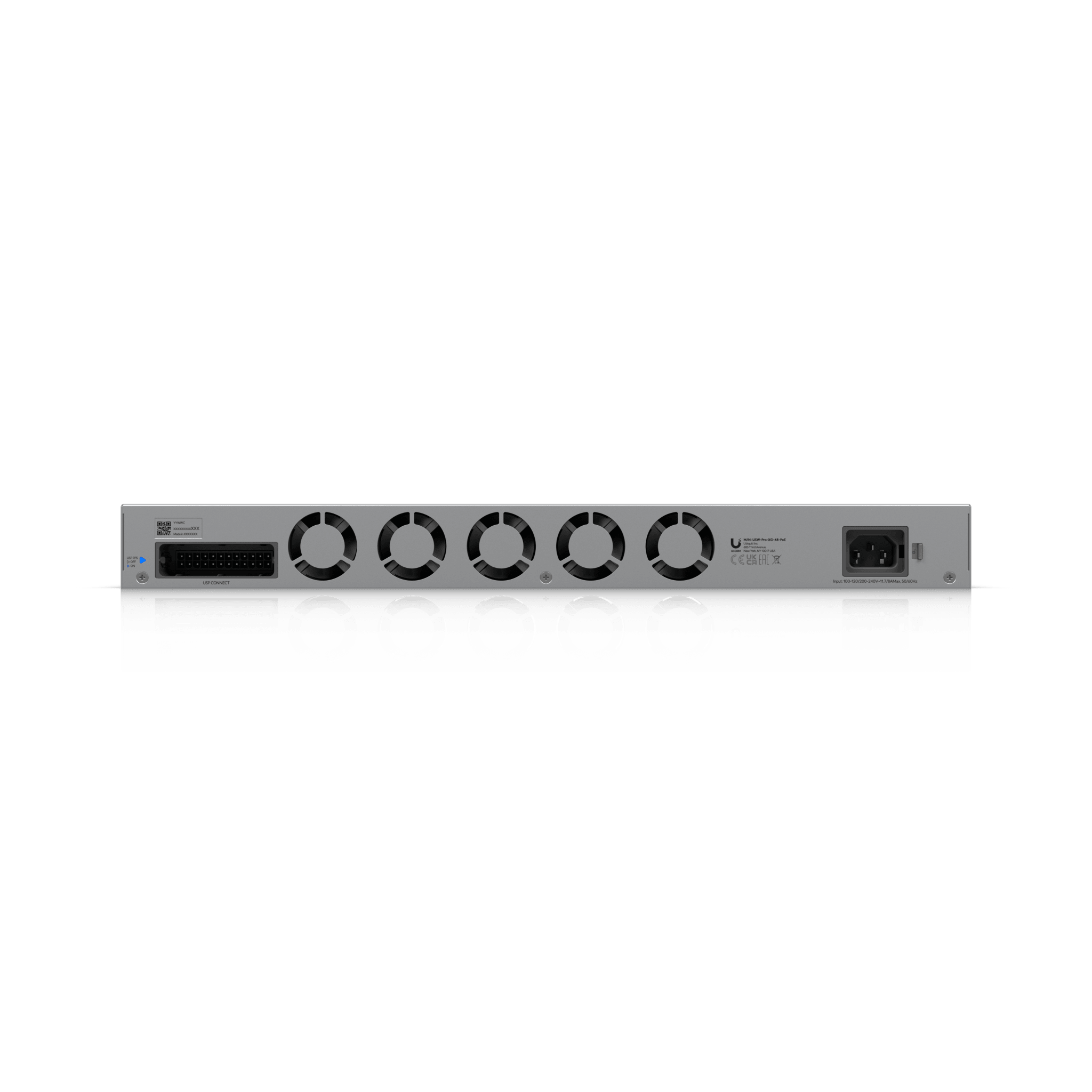 UniFi Switch USW-Pro-XG-48-PoE / Capa 3 / 48 puertos PoE+++ (32 × 10 GbE, 16 × 2,5 GbE) + 4 puertos SFP28 25 G / 1080 W PoE total