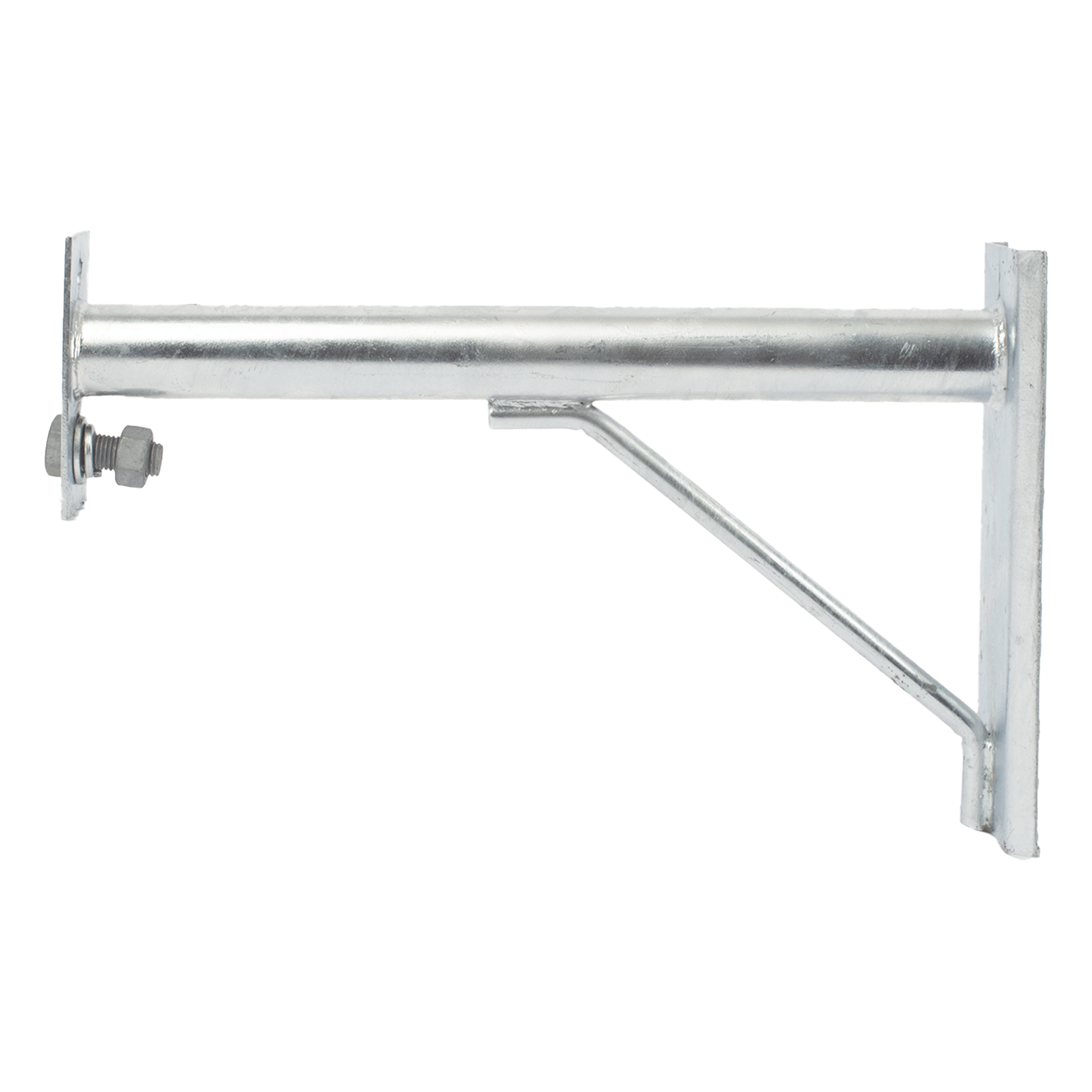 Brazo de Extensión para Fibra Óptica / 40 cm (15.7 in) / Acero Galvanizado en Caliente / 2 kg / Compatible con Herrajes Tipo J / ADSS y Mini-ADSS — LINKEDPRO BY EPCOM · SKU LP-BDE040