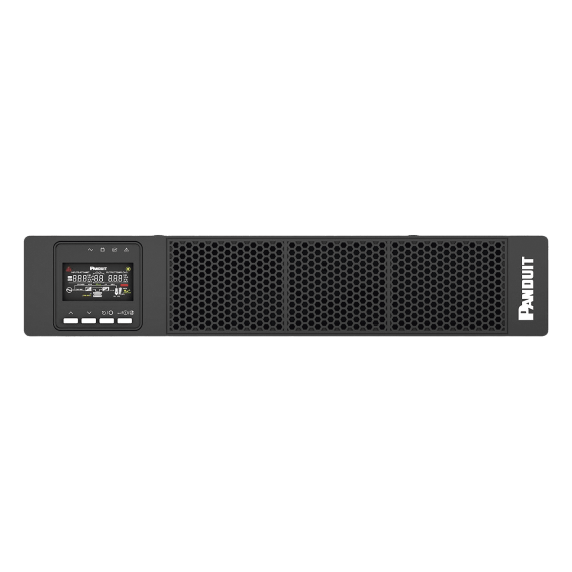 UPS Online Doble Conversión / 1000 VA / 1000 W / Factor de Potencia 1.0 / 6 Tomas NEMA 5-15R / Rack 2 UR / Cable 3 m (9.8 ft) — PANDUIT · SKU U01S11V