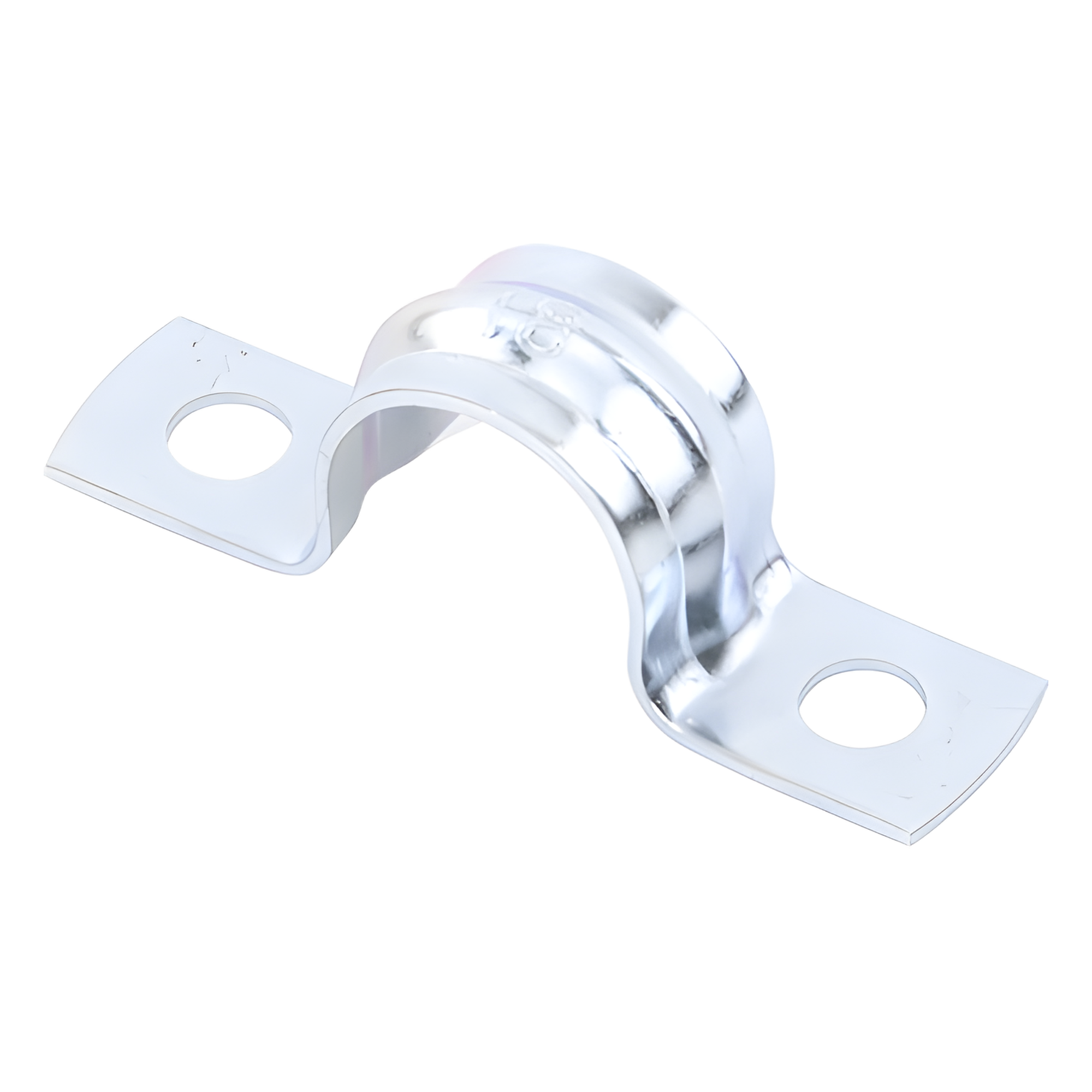 Abrazadera Omega / Conduit 3/8" (9.52 mm) / Acero 0.9-1.2 mm / Carga 30 kg / Cincado 5 Micras — INDEX · SKU AB-PU-018