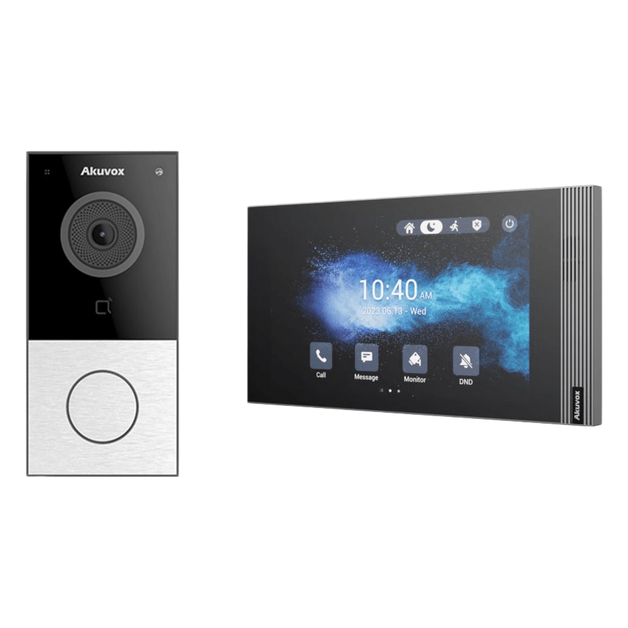 Kit Videoportero IP Wi-Fi 6 / Cámara 2 Megapixel / Control de 1 Puerta / PoE / Bluetooth / NFC / MIFARE / ONVIF / IP65 — AKUVOX · SKU KITAKUVOXWIFI/V2