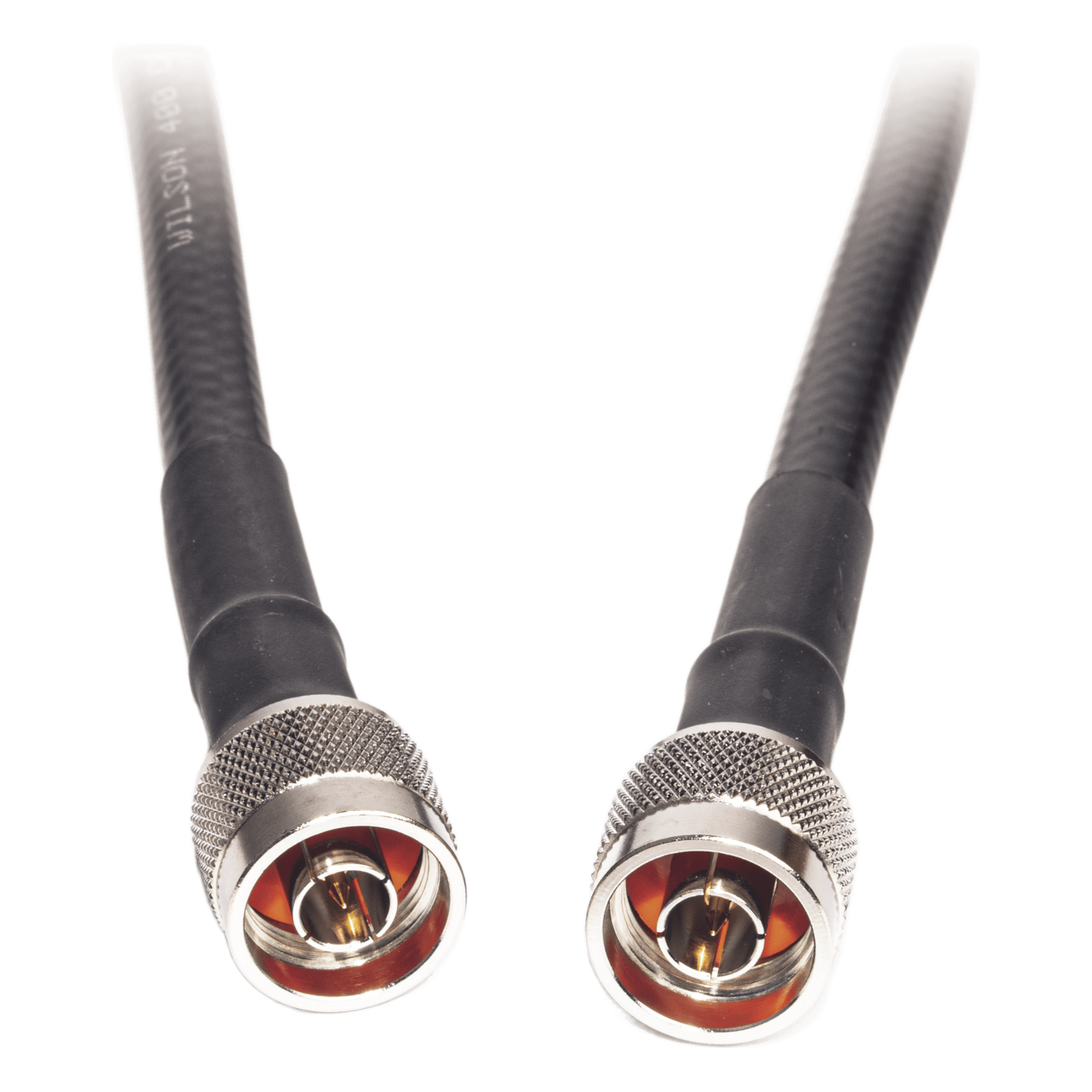 Jumper Coaxial / 60 cm (1.97 pies) / Impedancia 50Ω / Blindaje >90 dB / Conectores N Macho / Uso Interior/Exterior — WILSONPRO / WEBOOST · SKU 952-302