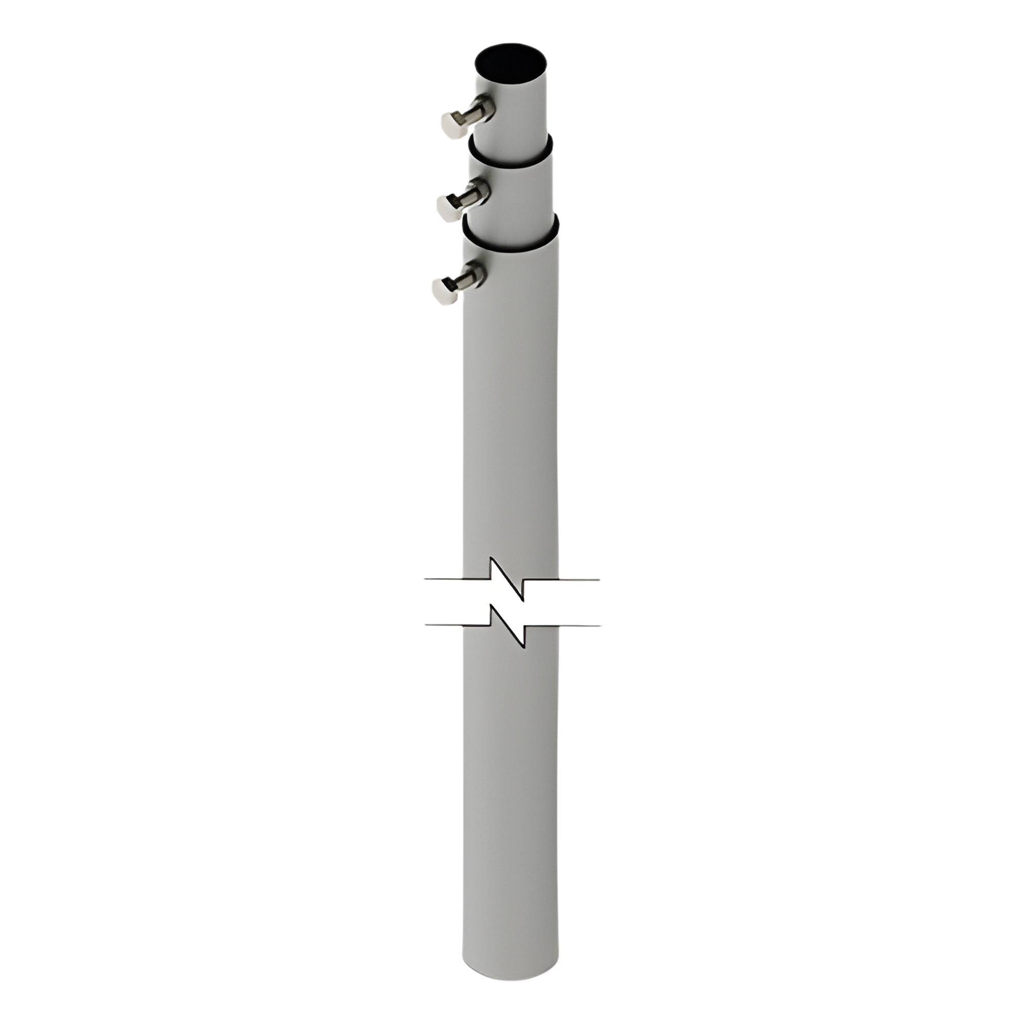 Mástil Telescópico / 9 m (29.5 ft) / 3 Secciones / Carga 6 kg / Antenas hasta 25 cm / Galvanizado Calibre 20 — SYSCOM TOWERS · SKU SLM-9
