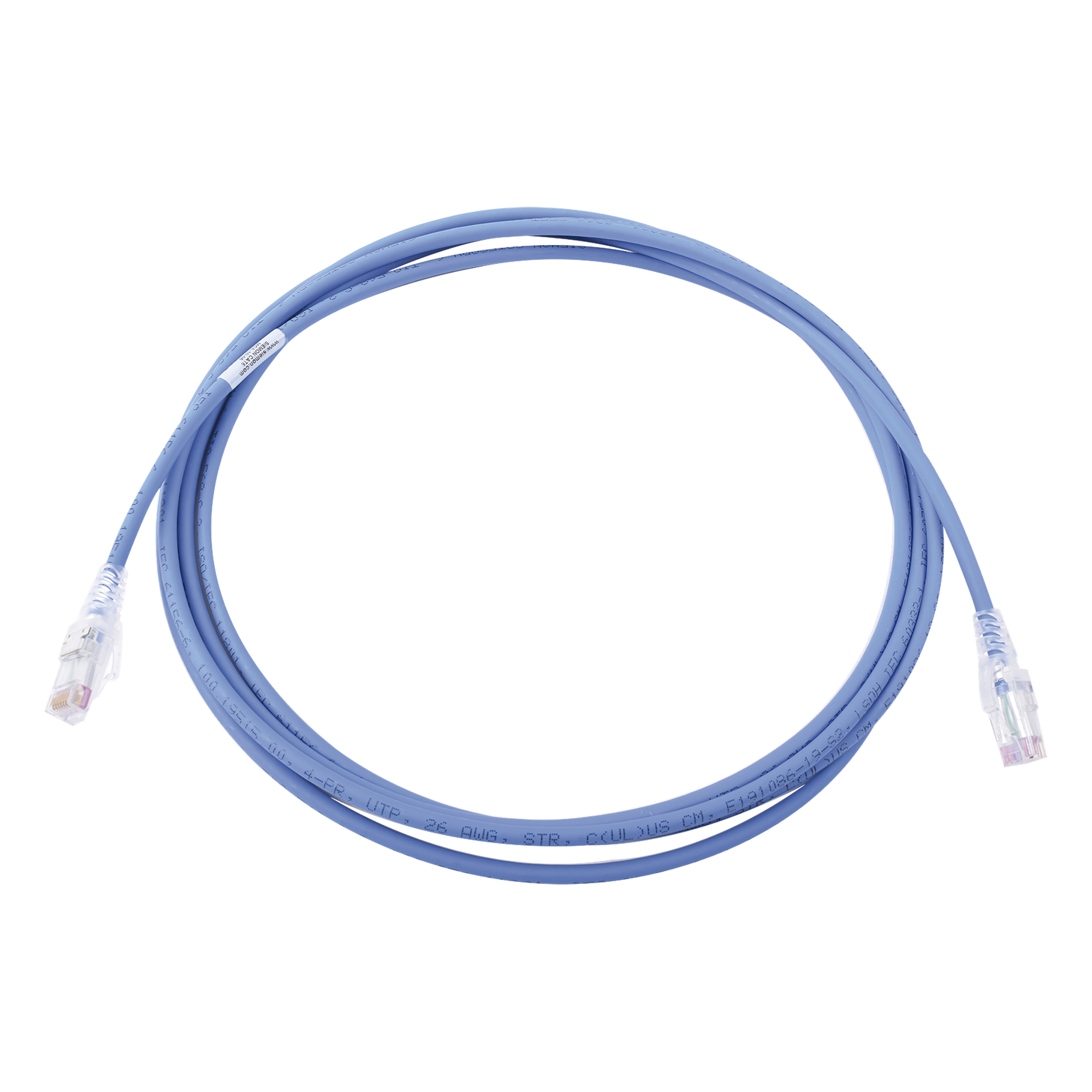 Patch Cord Cat6 UTP / CM/LS0H / 3.05m (10 pies) / 26 AWG / Azul / Bulk — SIEMON · SKU MC6-10-06B