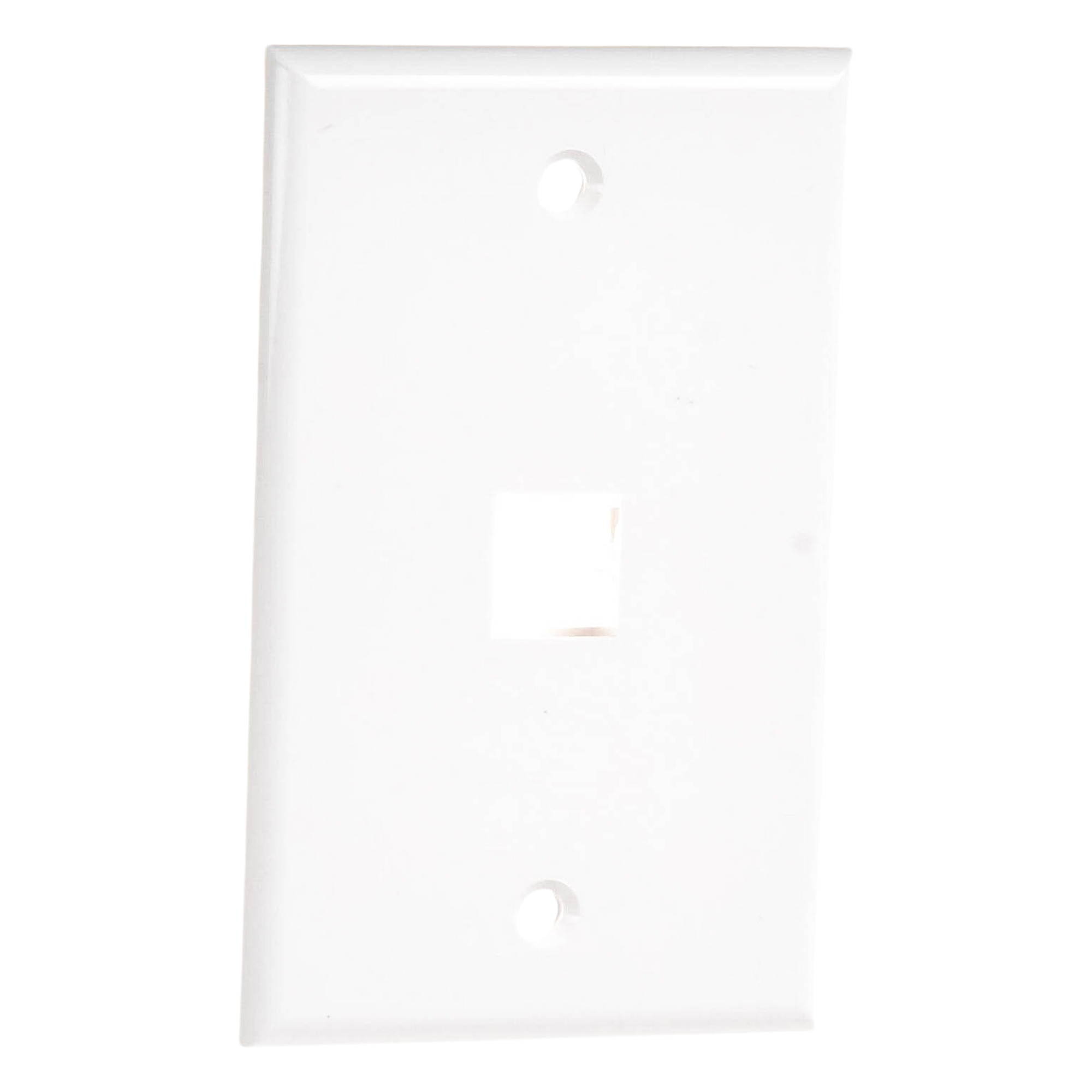 Placa de Pared de 1 Puerto, Keystone, Color Blanco
