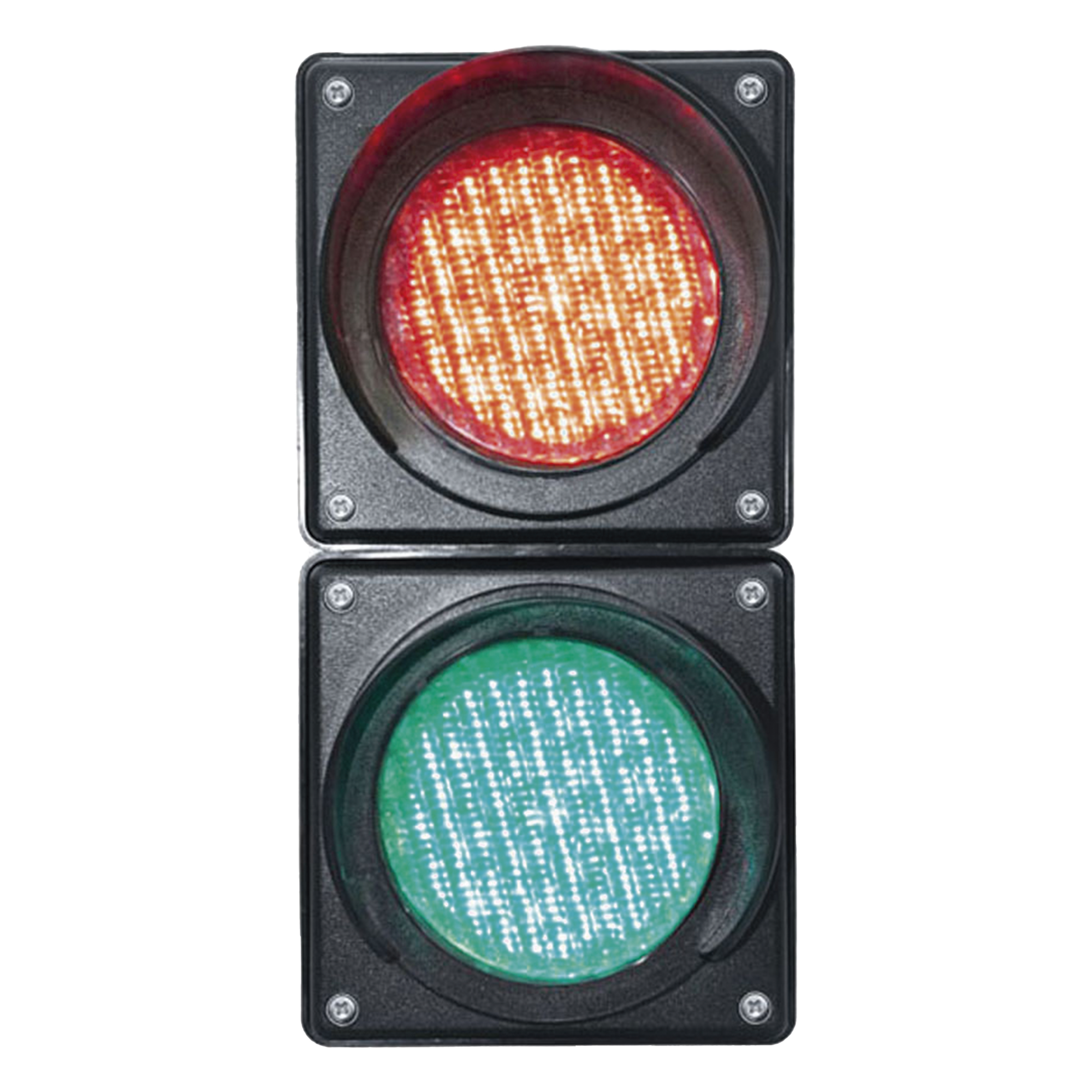 Semáforo LED / 100 mm / Bicolor Rojo-Verde / 31 LEDs / IP65 / 110 VCA / 5 W — ACCESSPRO · SKU PROLIGHTLED100