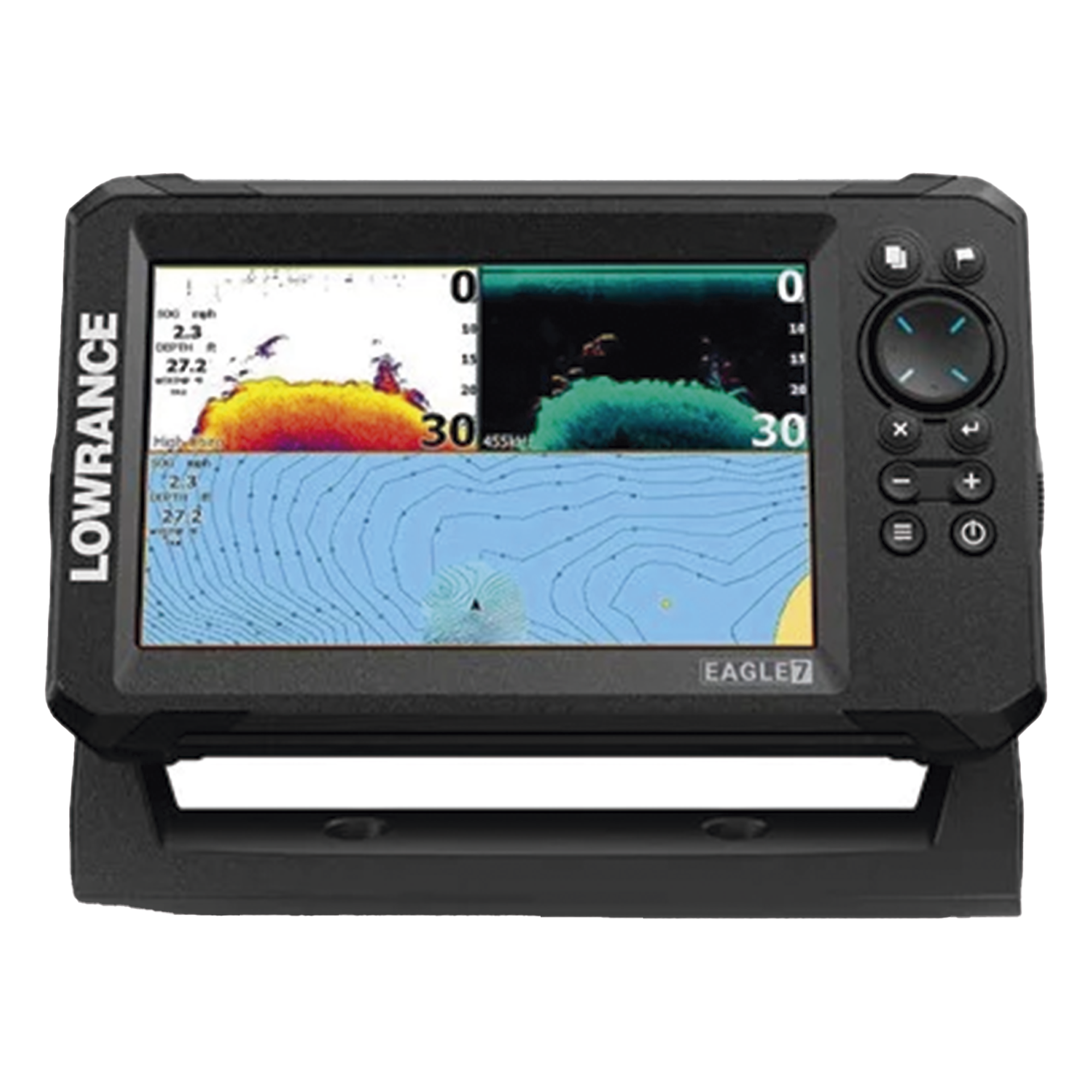 Ecosonda / Pantalla IPS 7 pulgadas / CHIRP + DownScan / 50-200 y 455-800 kHz / 0.67 kg / 8.9 x 5.5 x 3.3 pulgadas — LOWRANCE · SKU 000-16311-001