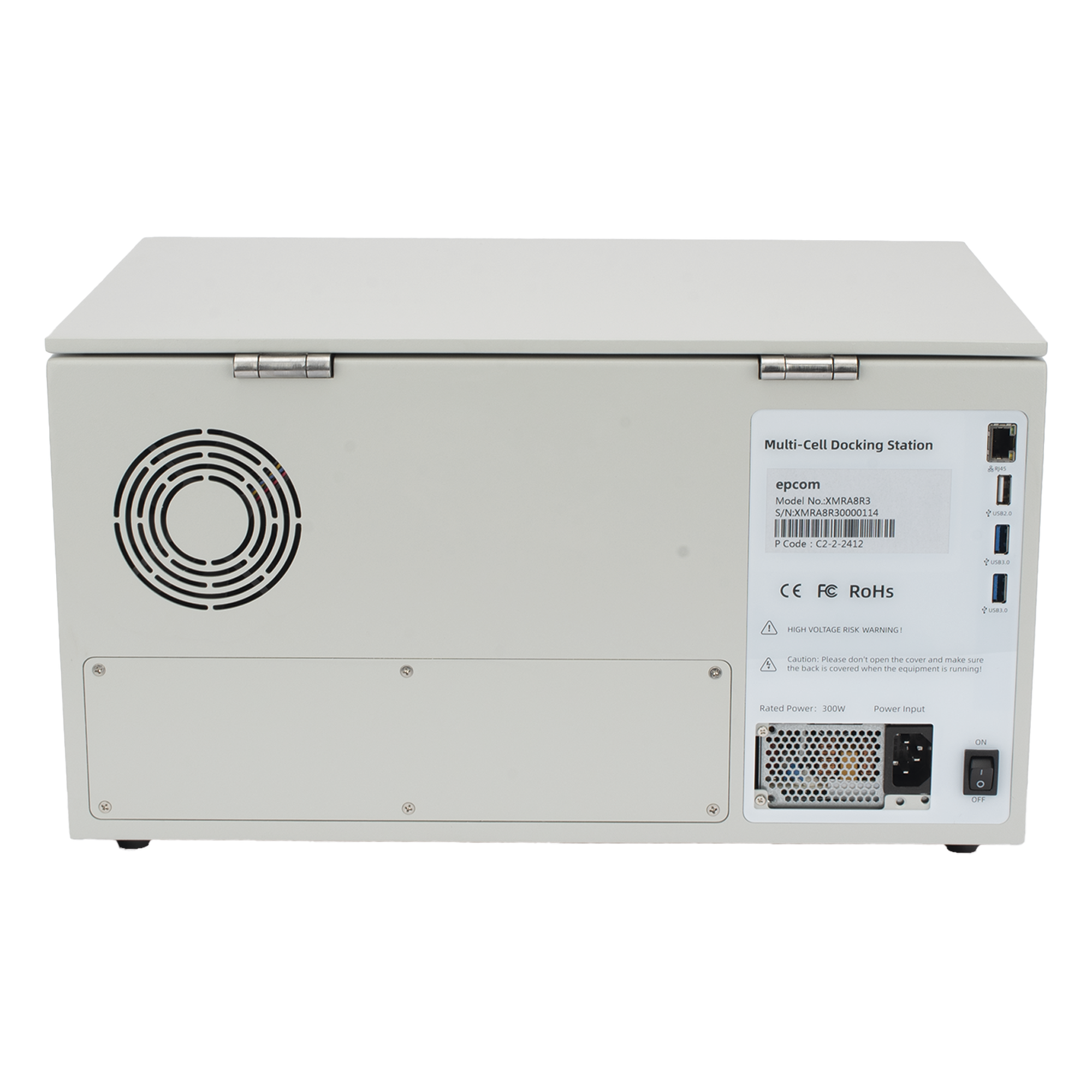 Estación de Descarga para Body Cam / 8 Puertos / Pantalla Táctil 10 Pulgadas / Ethernet 1000 Mbps / Almacenamiento 36 TB / Android Integrado