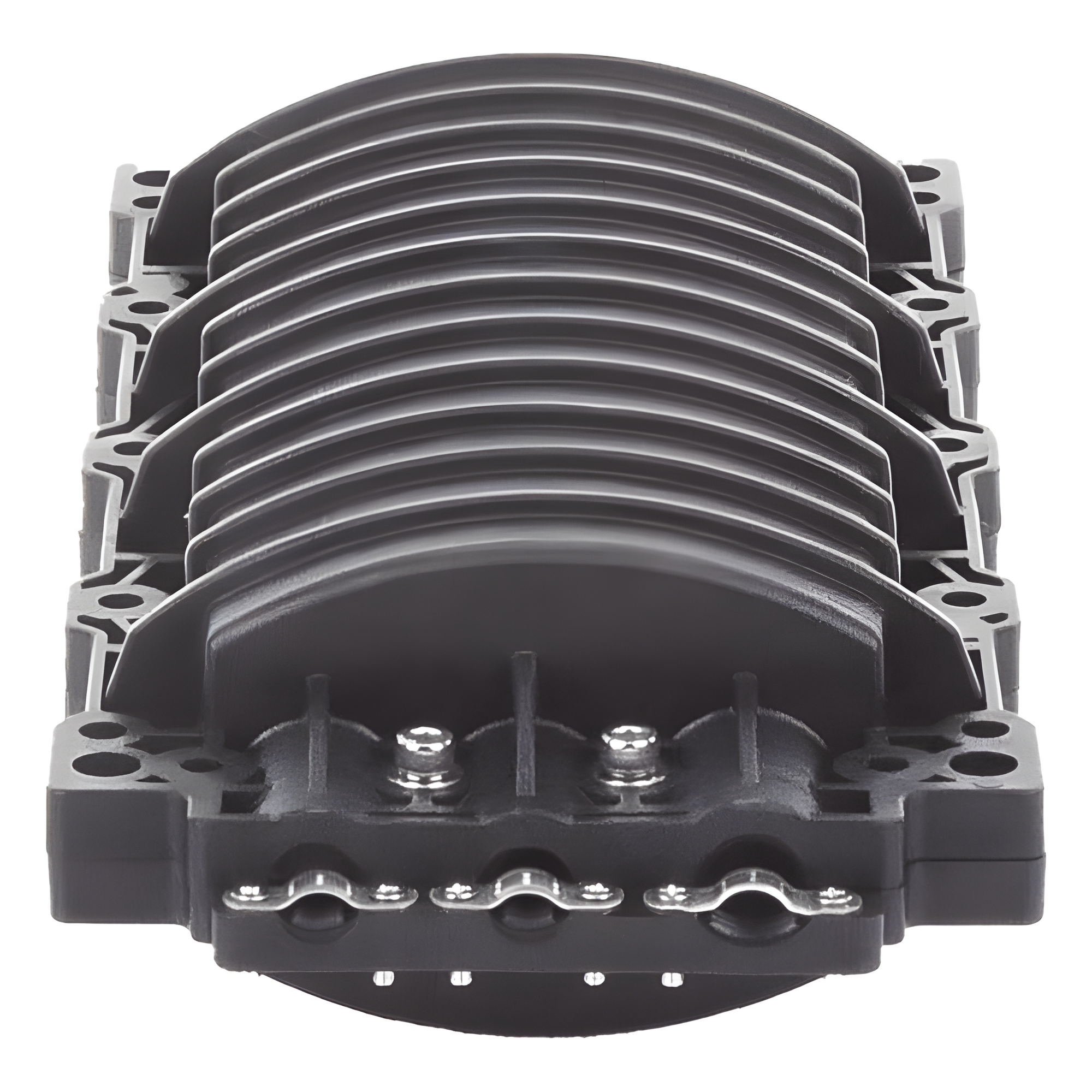 Caja de Distribución de Fibra Óptica Horizontal / 96 Empalmes / IP68 Exterior / 2 Puertos / Polipropileno UV