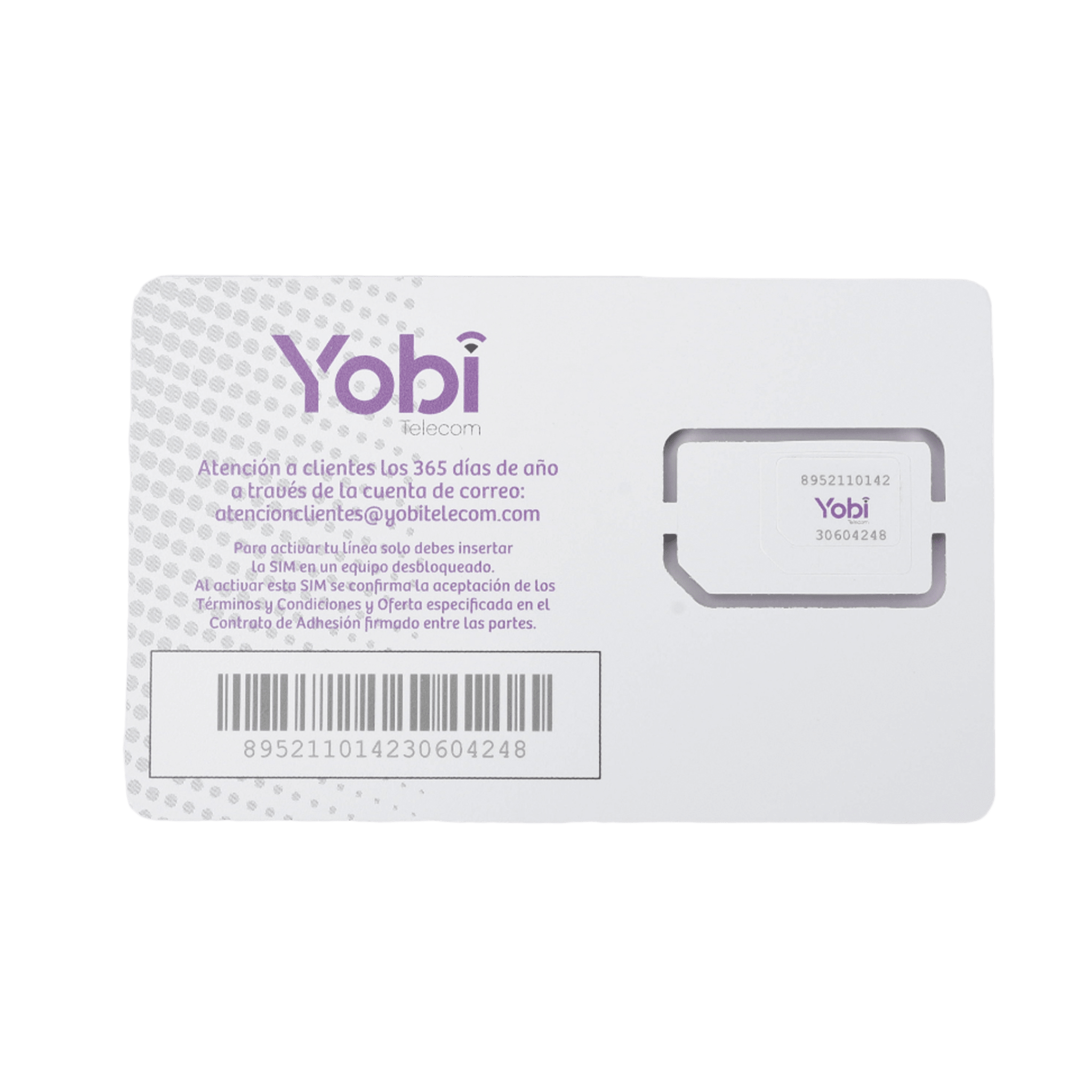 SIM Yobi para dispositivos móviles 3G/4G con recarga de 3.5GB cada mes durante 1 año de servicio (solo datos)