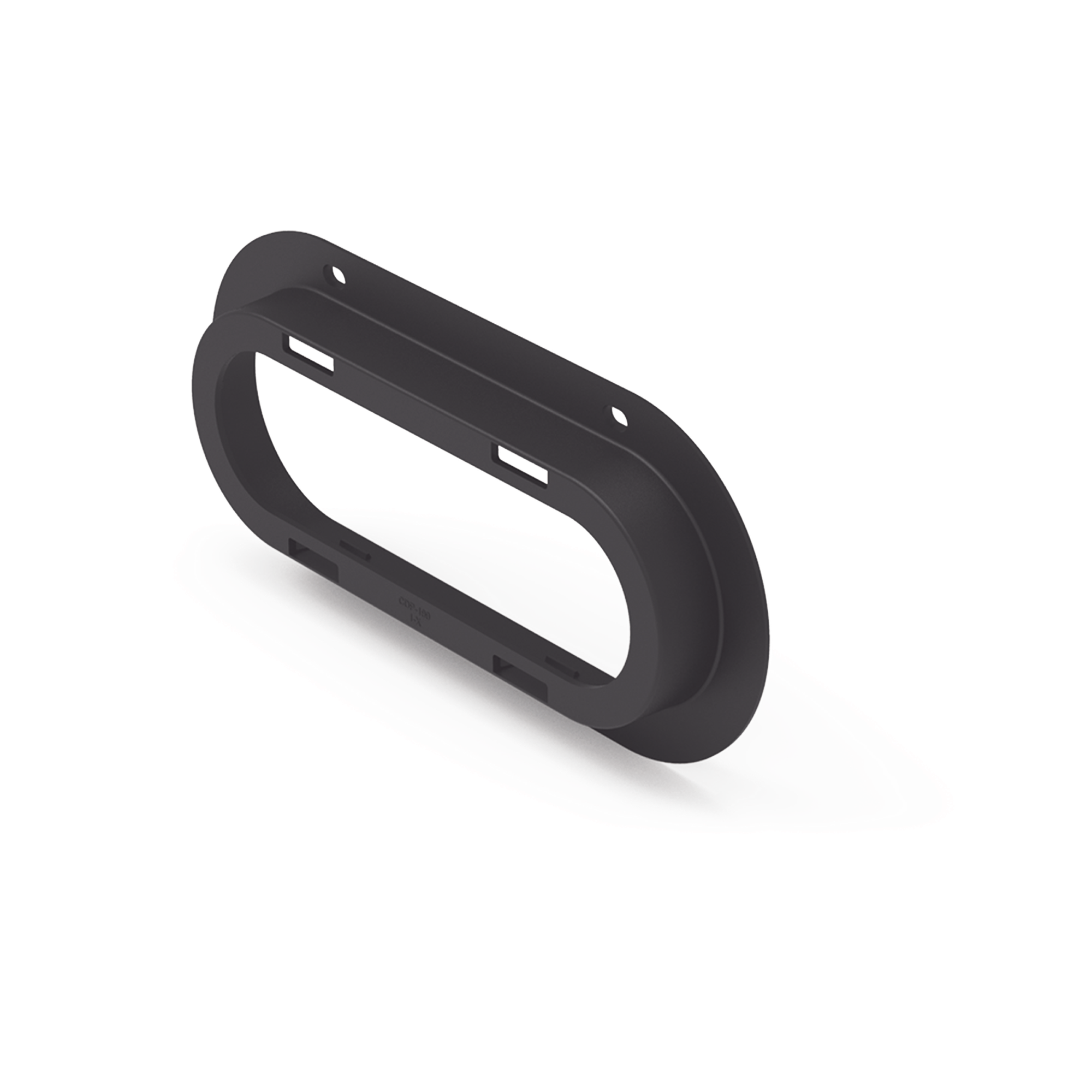 Brida de Policarbonato / Accesorio para Plafón ED3040-ED3060 / Resistente a Impactos / Color Negro UV — ECCO · SKU EZ3060FLG
