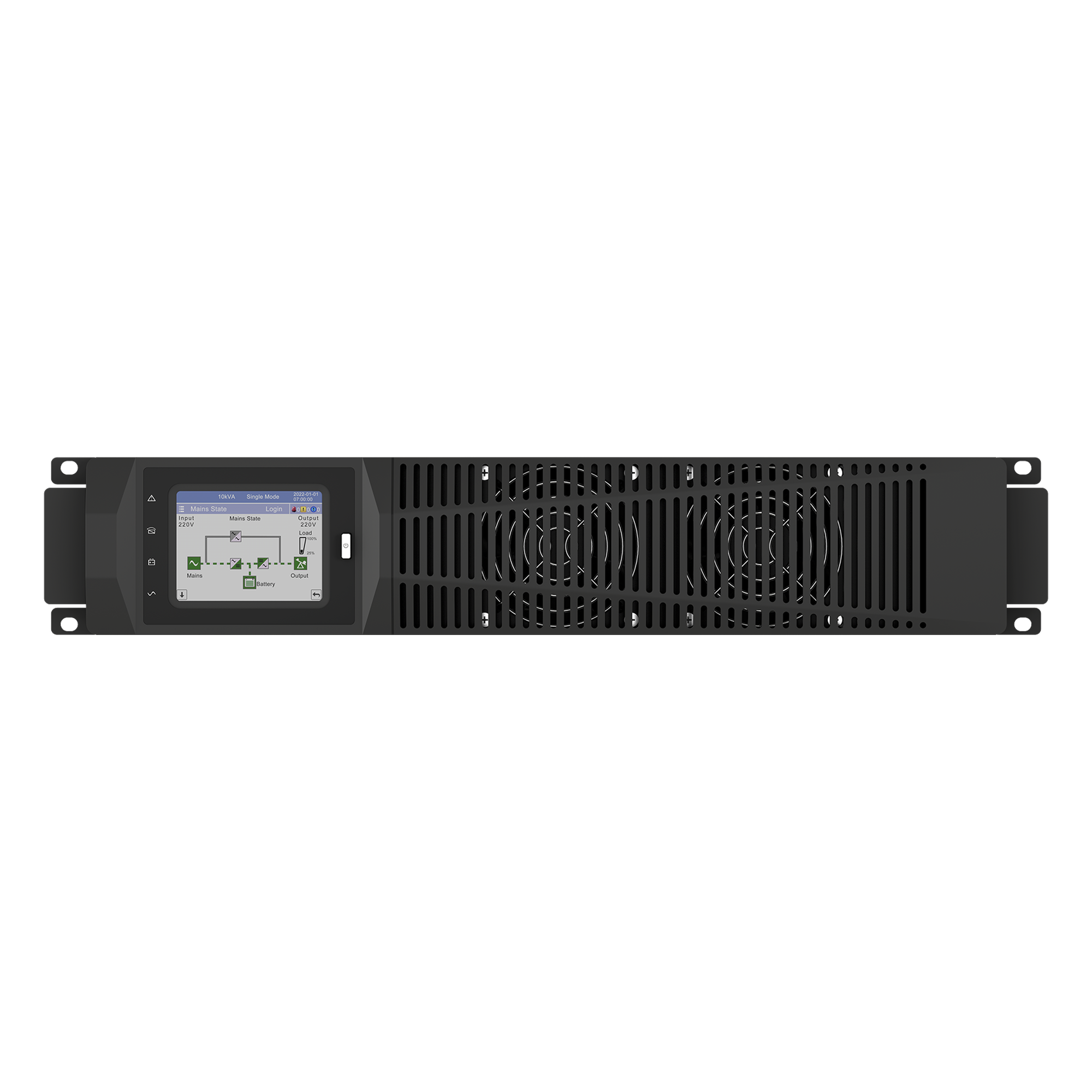 UPS On-Line Doble Conversión / 6 kVA / 5.4 kW / Rack-Torre 2U / Entrada-Salida 220 VCA Fase Única / Eficiencia hasta 98% Modo Eco