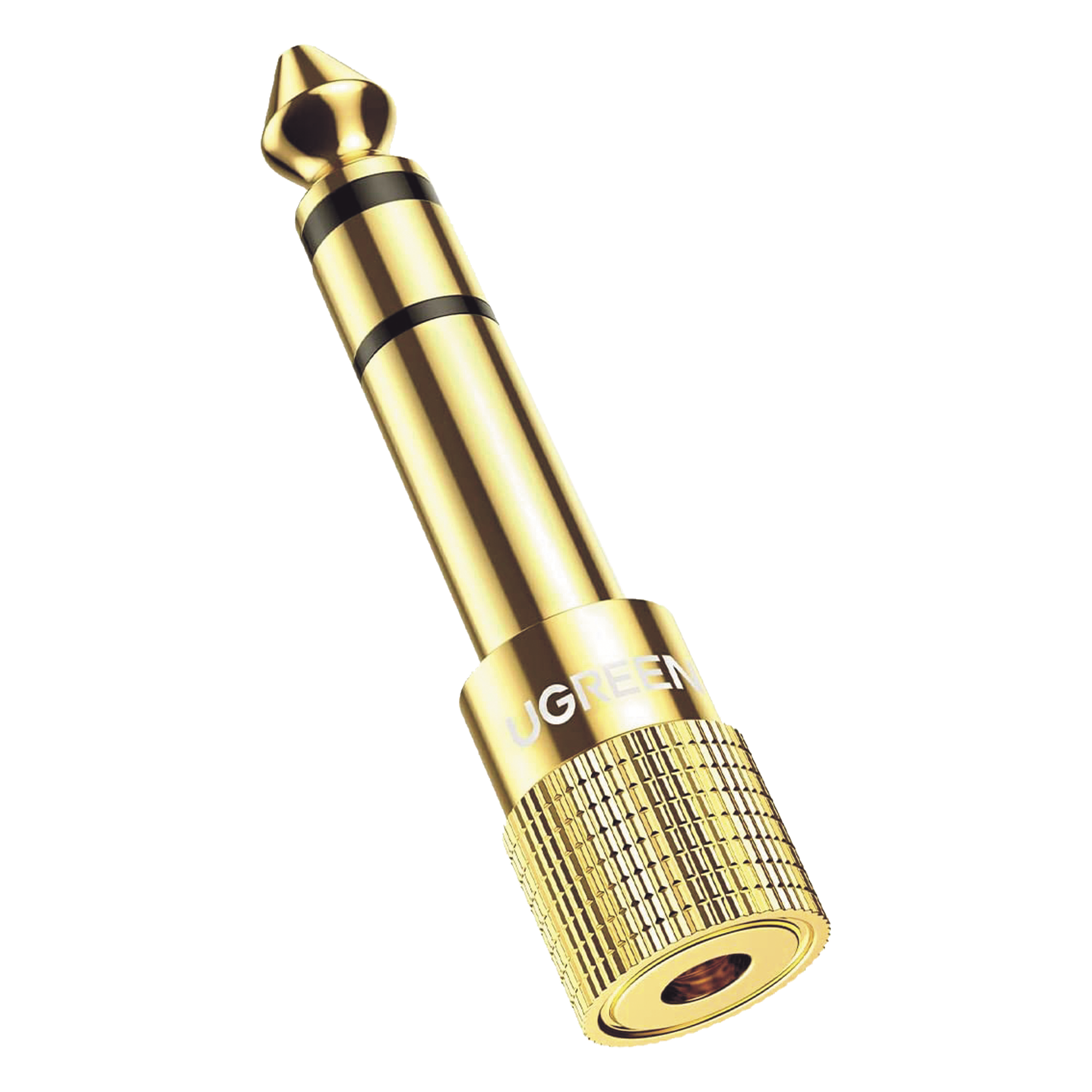 Adaptador de Audio / Conversión 3.5 mm a 6.3 mm / Conectores Chapados en Oro / Diseño Antideslizante 360° / Plug & Play — UGREEN · SKU 20503