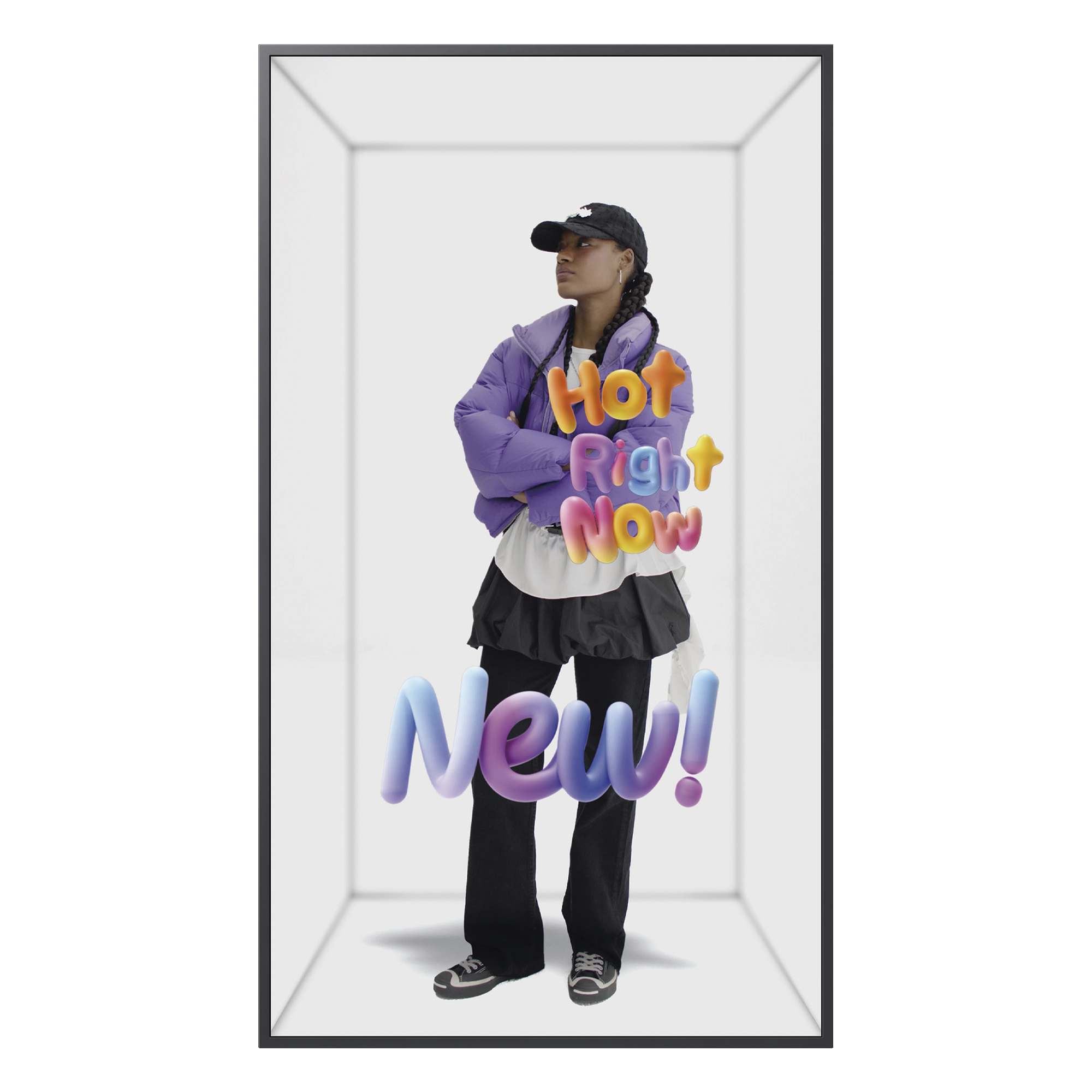 Pantalla Spatial Signage / 85" / 4K UHD 2160x3840 / 3D Virtual sin Gafas / 500 nits / 24/7 / Wi-Fi Bluetooth — SAMSUNG ELECTRONICS · SKU SM85HX