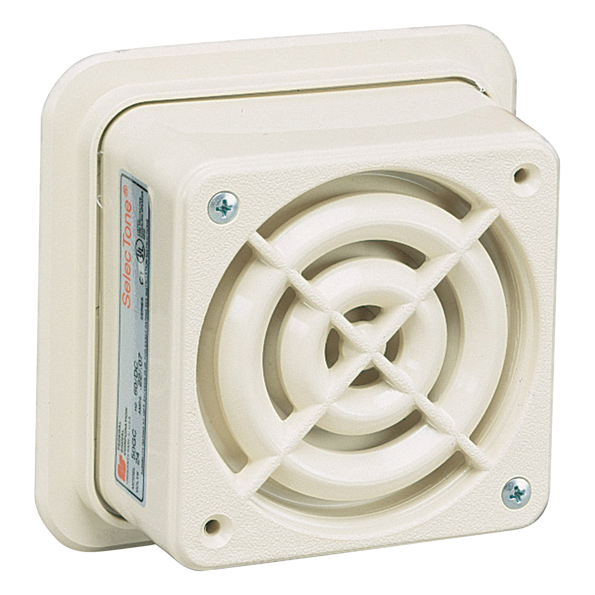 Altavoz amplificado / UL cUL / 24 Vcd / Montaje en superficie / 140x140x81 mm / -35°C a 66°C — FEDERAL SIGNAL INDUSTRIAL · SKU 50GC-024-BG